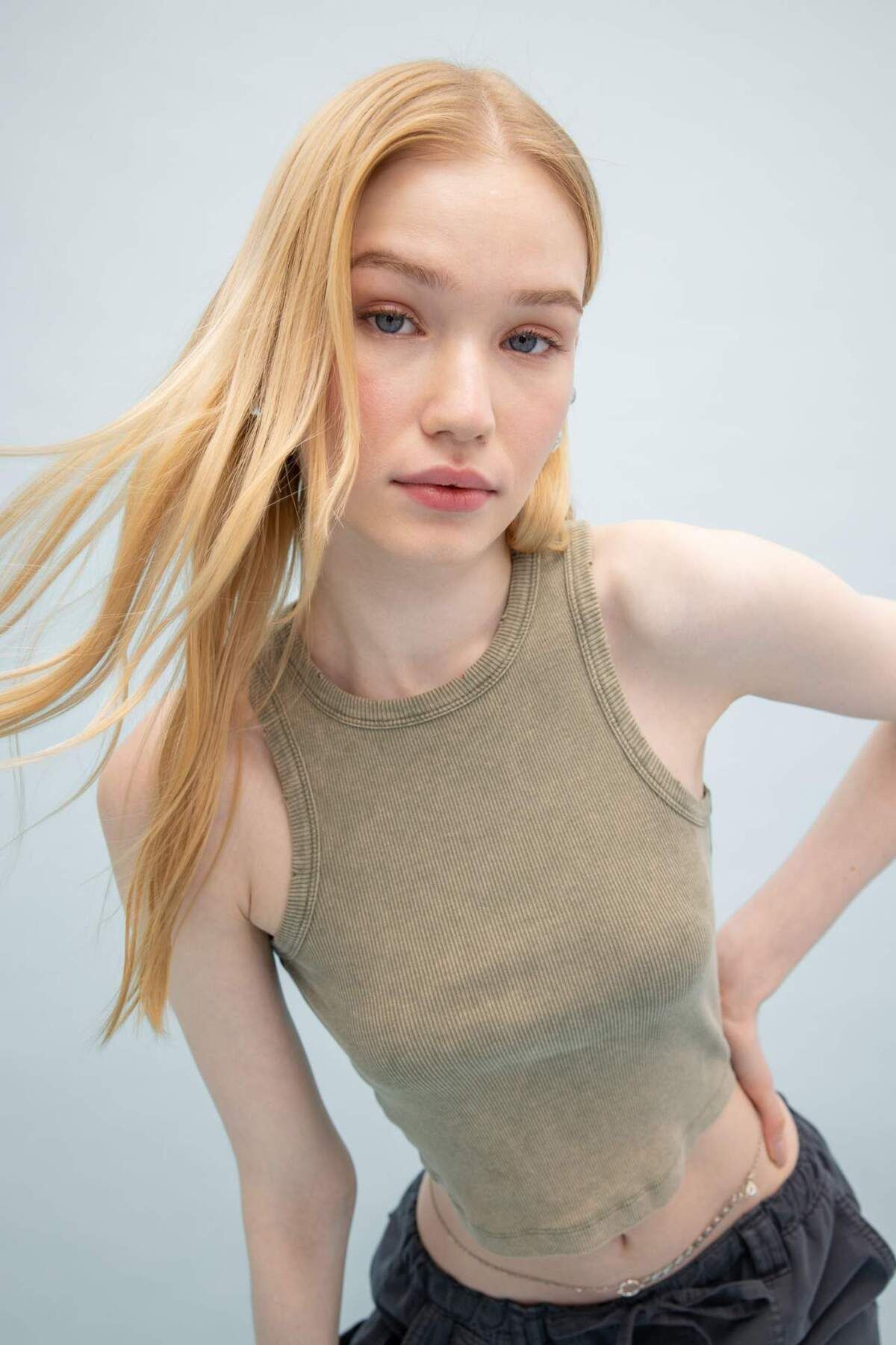 DeFacto-Coool Fitted Ribbed Camisole Washable Pale Effect Athlete C2128AX24SP 1