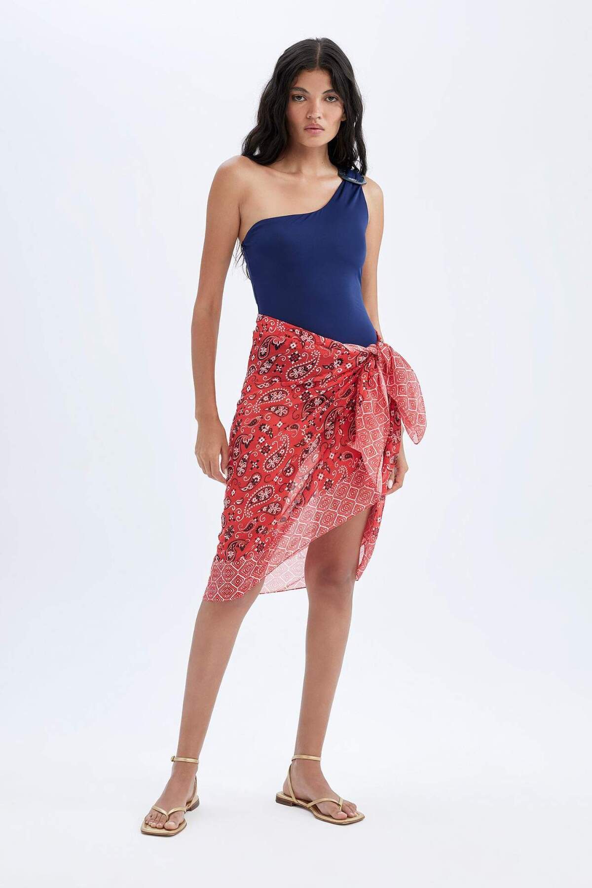 DeFacto-Be in Love Patterned Regular Fit Beachwear - D2745AXNS 1