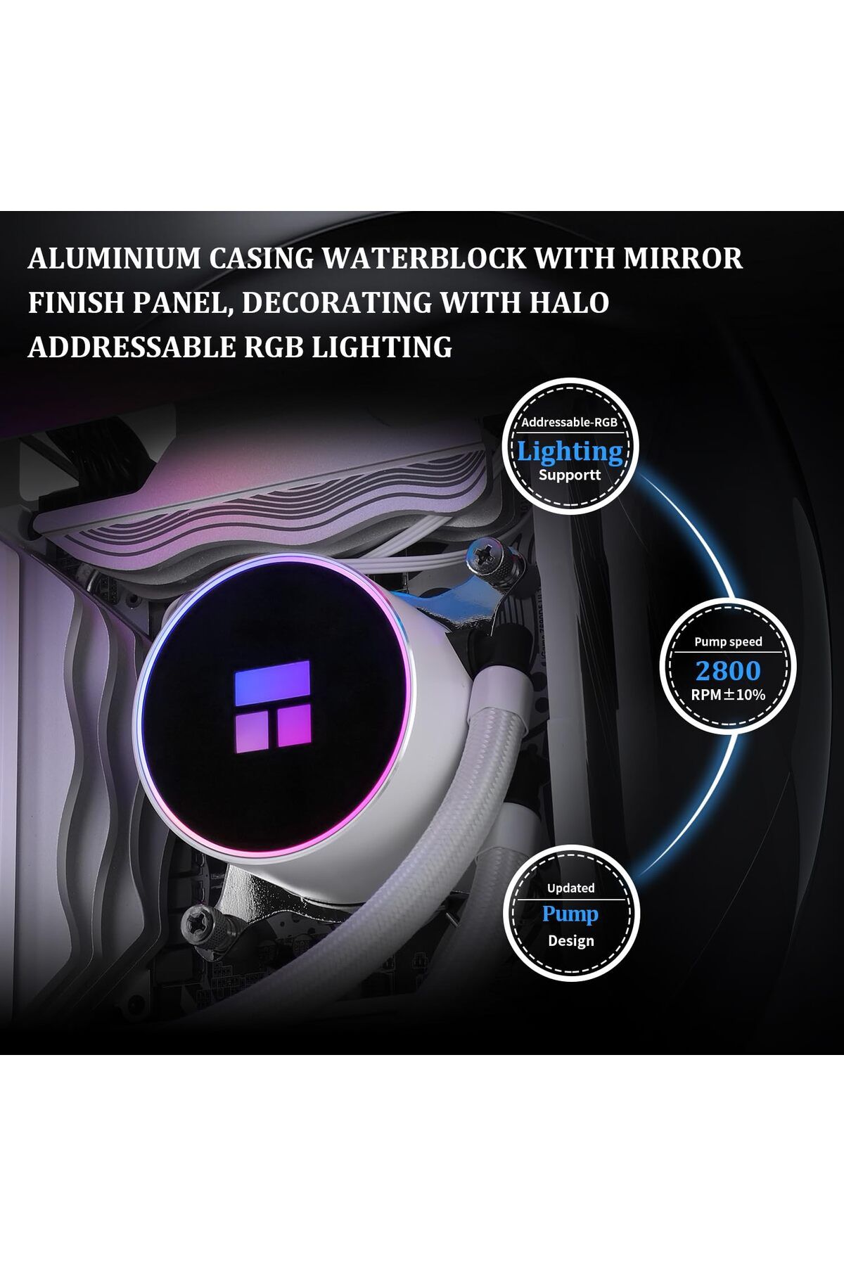 ThermalRight-CPU Cooler Frozen Magic 360 ARGB V2 with Dual PWM High-Performance Fans and 1600 RPM 4
