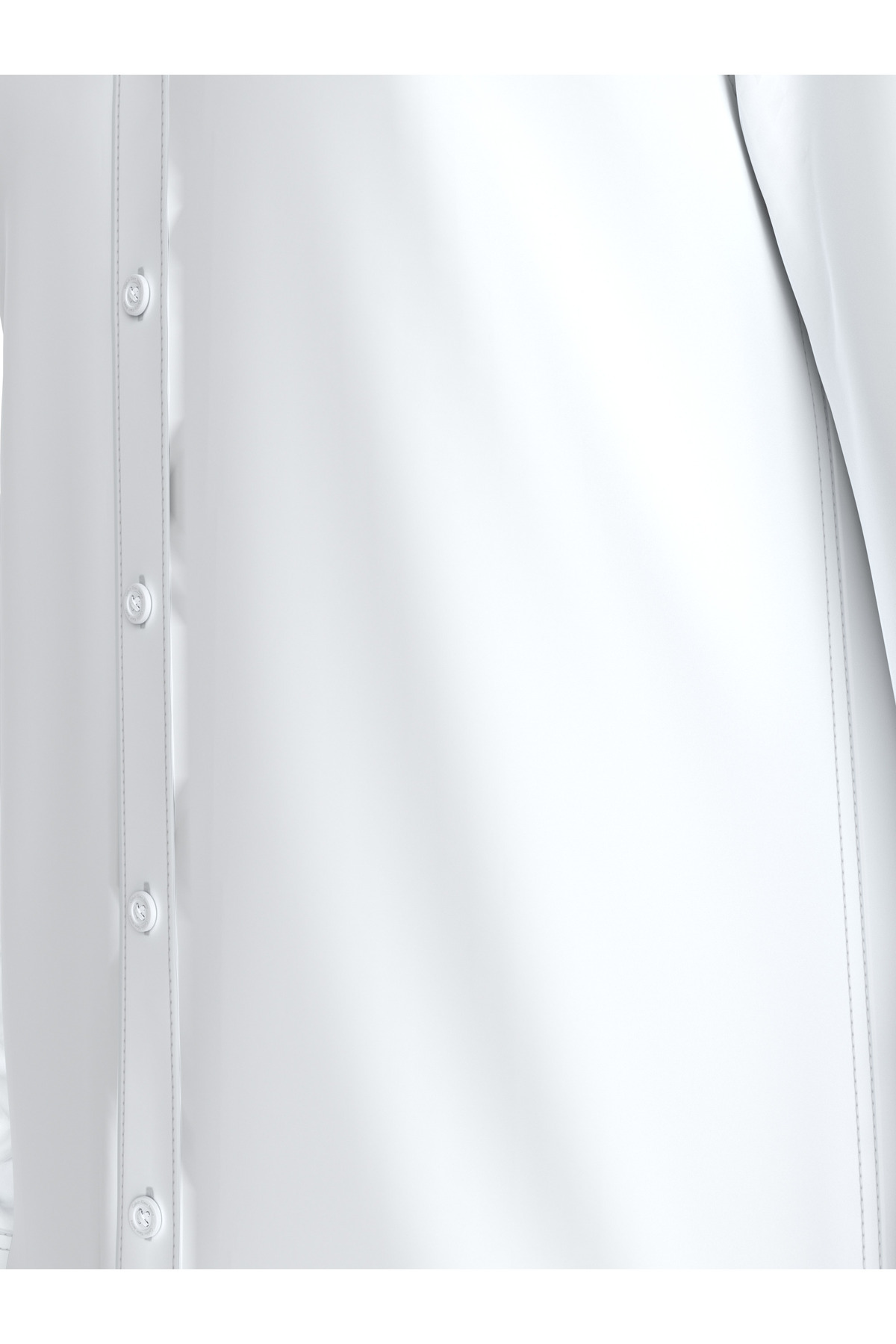 Calvin Klein-قميص رجالي بقصة ضيقة - قطن، تصميم طية صدر السترة بأزرار J30j 324614 ياف 3