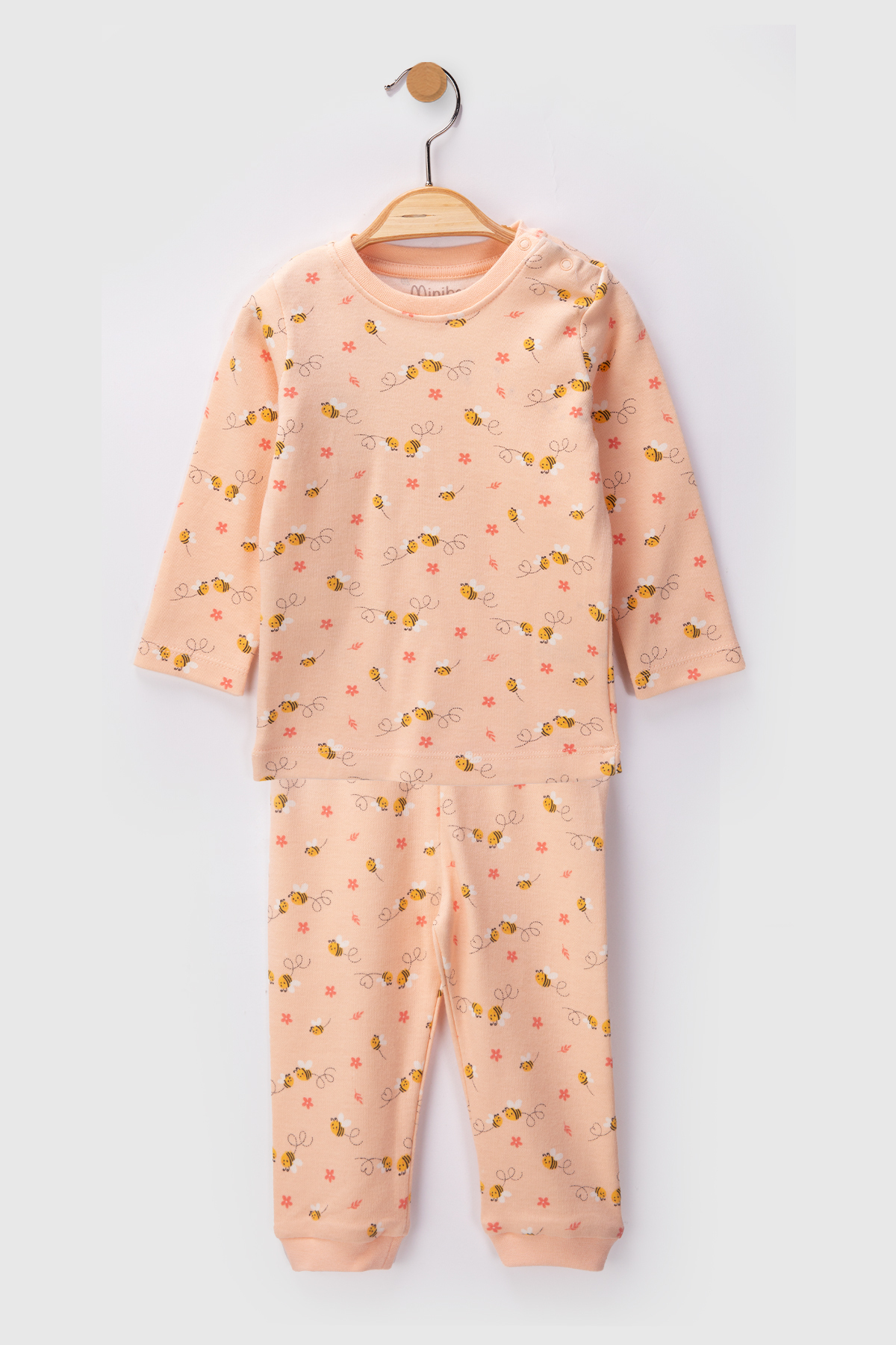 Minibess %100 Pamuk 2'li Baskılı Bebek Pijama Takımı 3 - 24 Ay fotoğrafı 2 (önizleme)