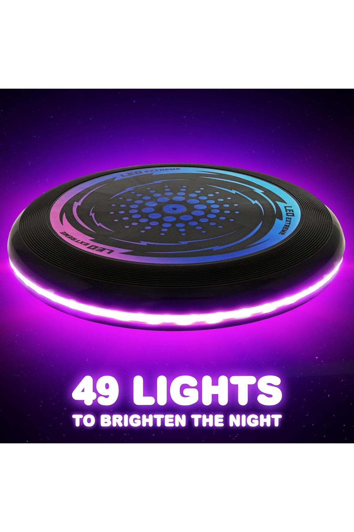 HAIZOL-Ultimate Frisbee LED, LED Frisbee, Luminous Flying Disc with 49 LED Lights 5 colors 6