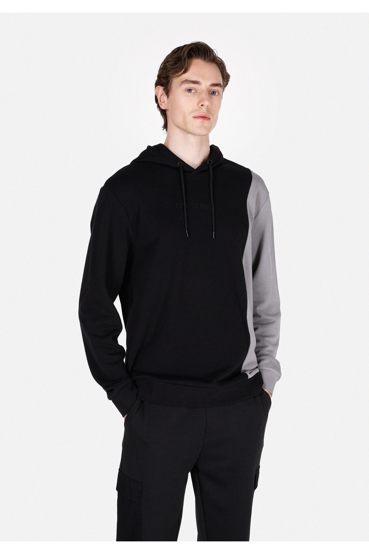 کالینز سویشرت مشکی مردانه Regular Fit