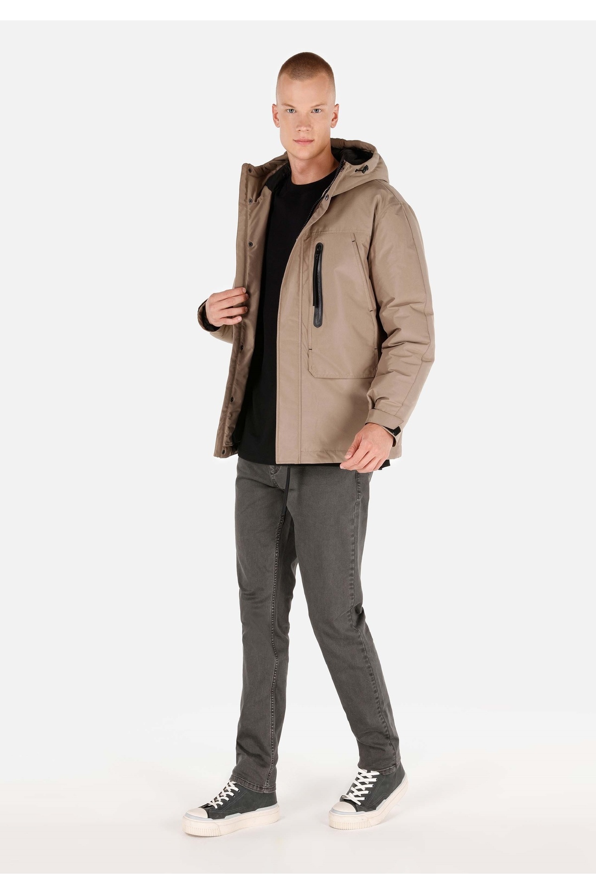 Colin's-Regular Fit Men's Beige Coat 3