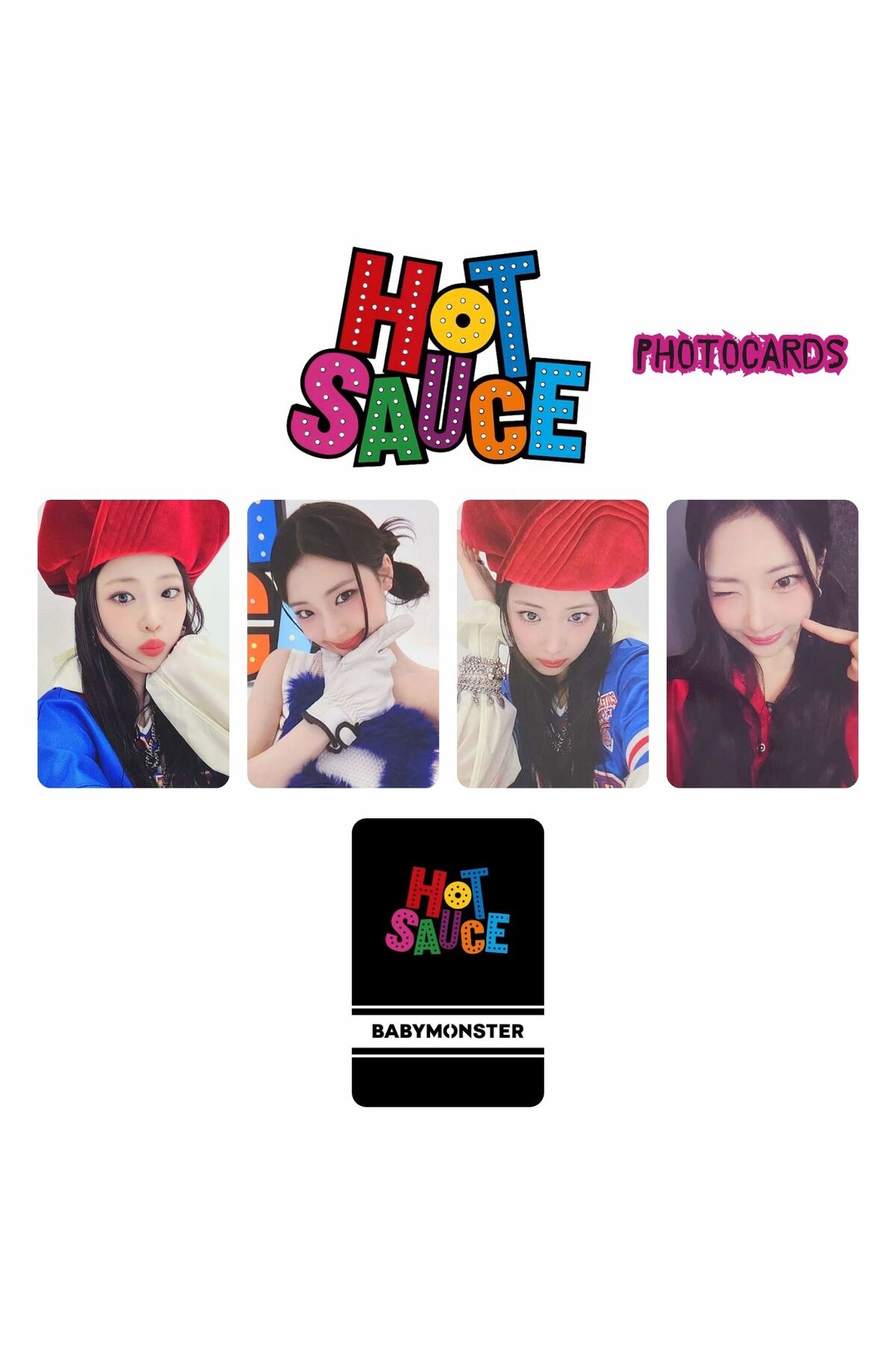 Kpop Dünyasi BABYMONSTER Ruka '' Hot Sauce '' Photocards Set