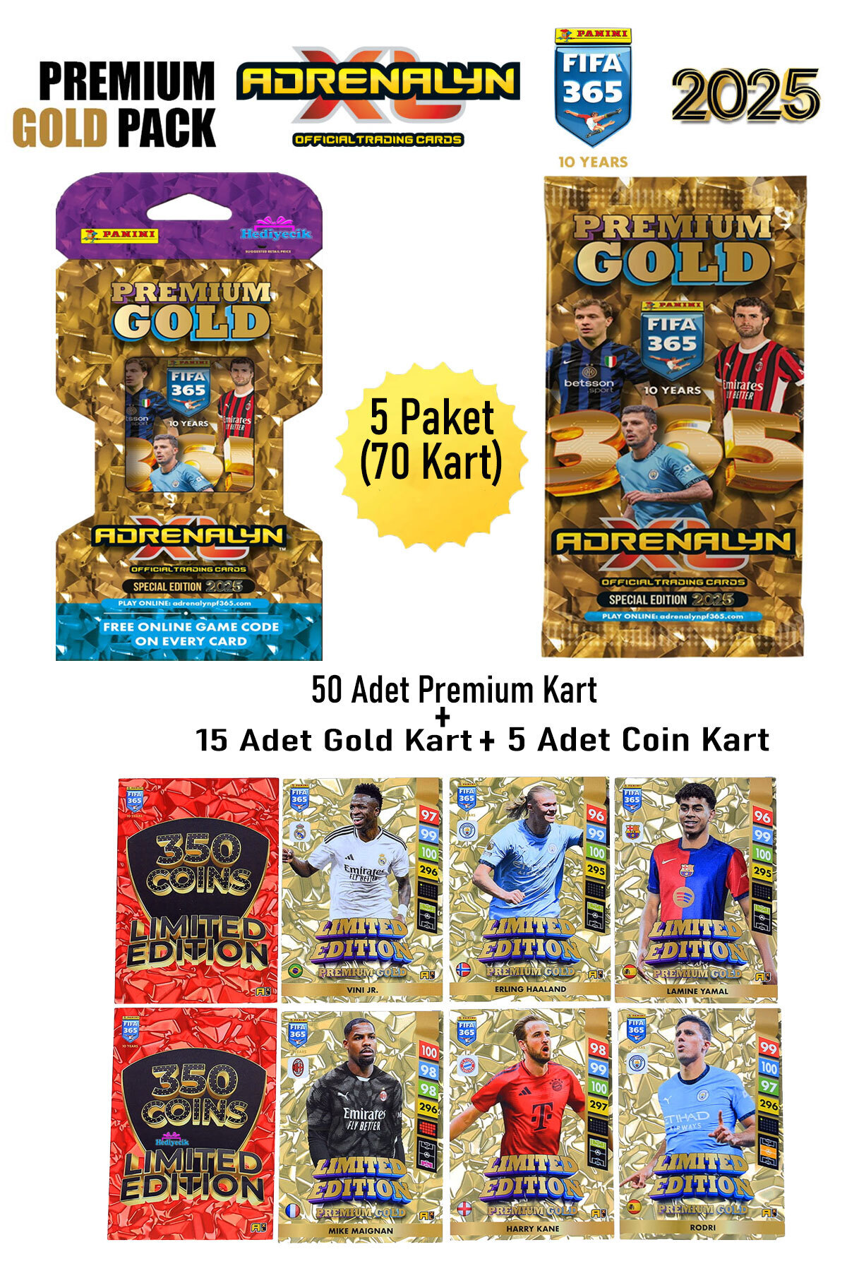 hediyecik Special Limited Edition Panini FIFA 365 2025 Adrenalyn