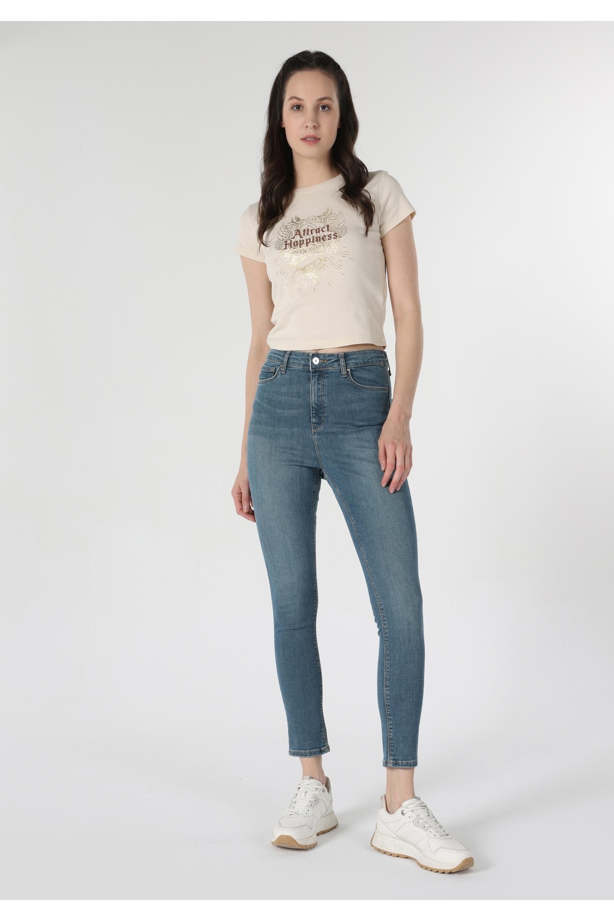 Colin's-Pantaloni blugi cu talie înaltă 760 Diana Super Slim Fit - Cl 1062202 3