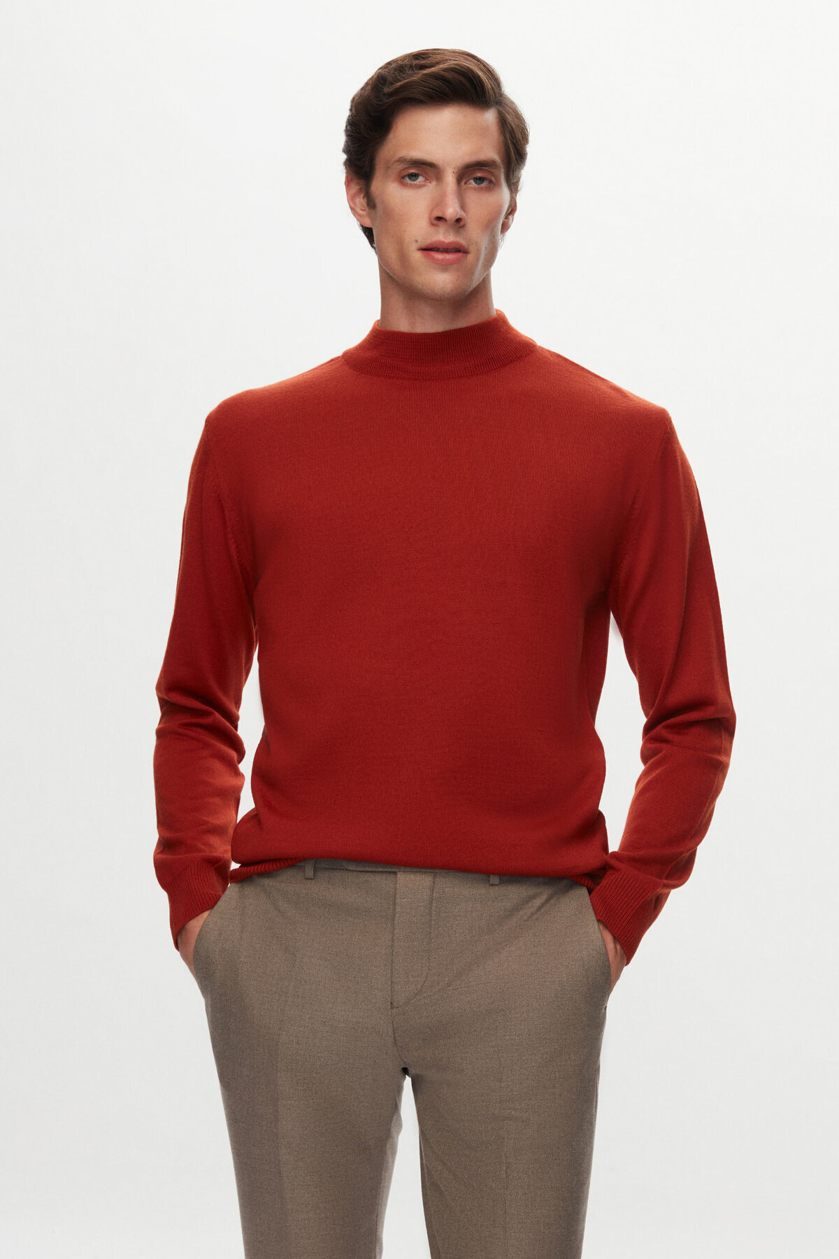 دی اس دامات ژاکت بافتنی پشمی ساده طرح کاشی معمولی دی‌اس دامات