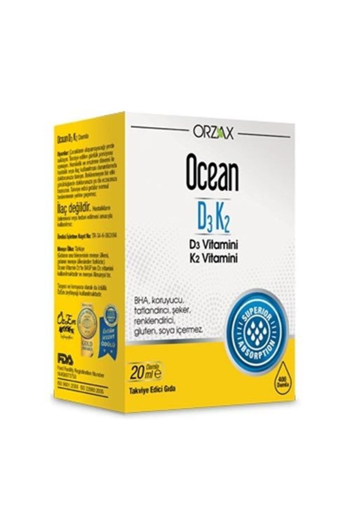 Ocean-D3K2 Drops 20ml 1