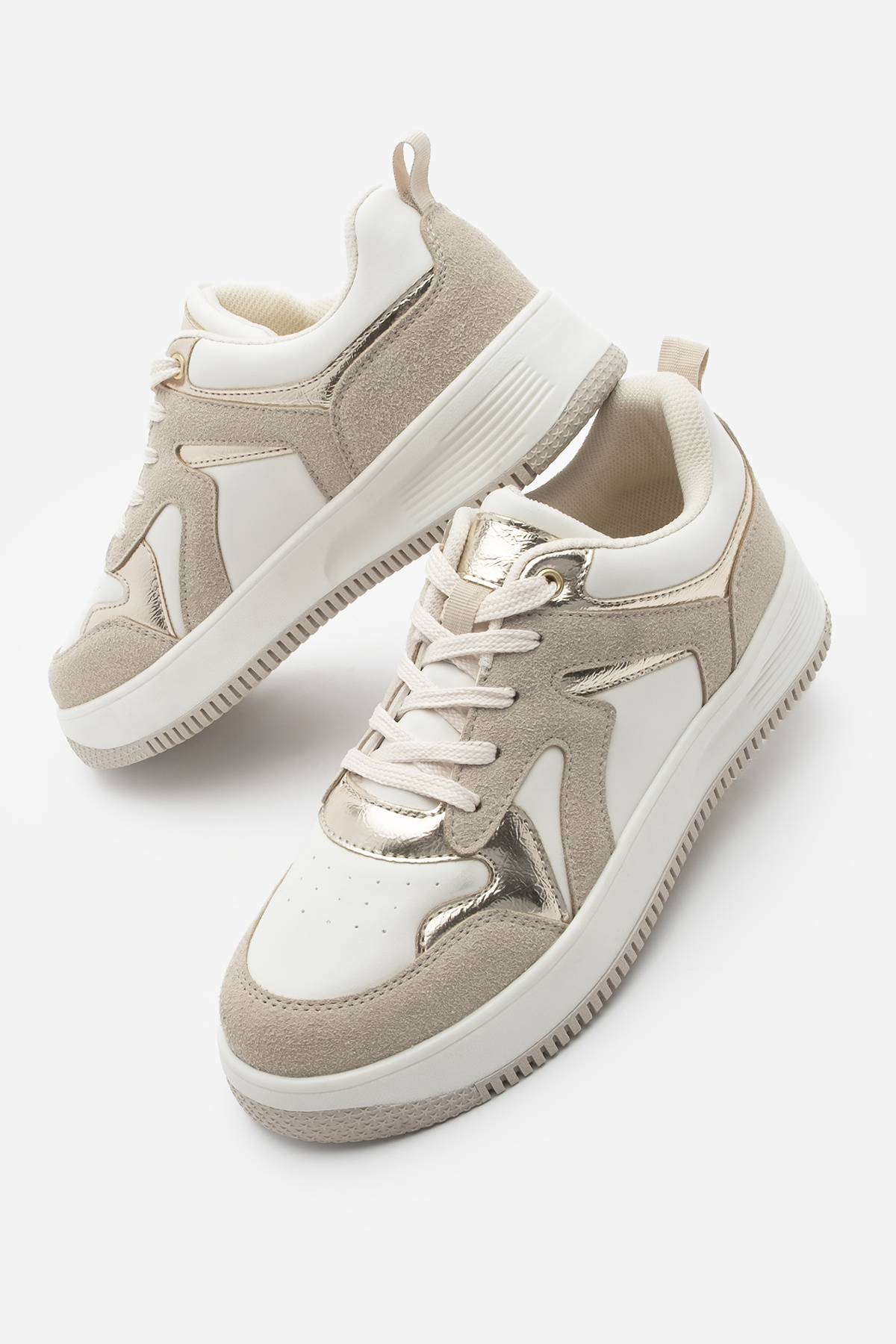 Marjin-Γυναικείο Sneaker με ψηλή σόλα - Aryan Gold 1
