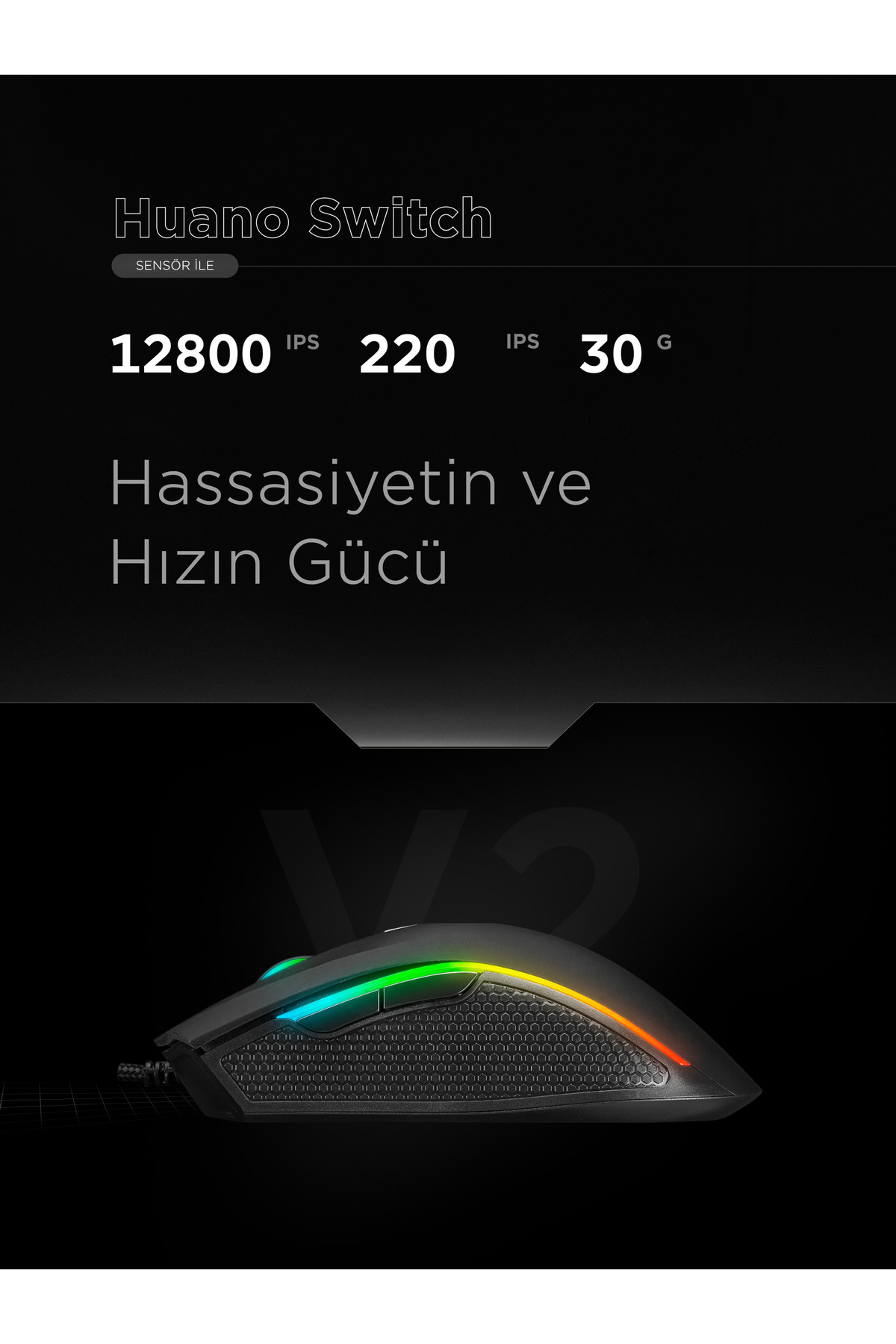 Rampage-SMX-R44 Gaming Mouse, RGB Lighting, 6400 DPI, 7 Programmable Buttons, Black 5