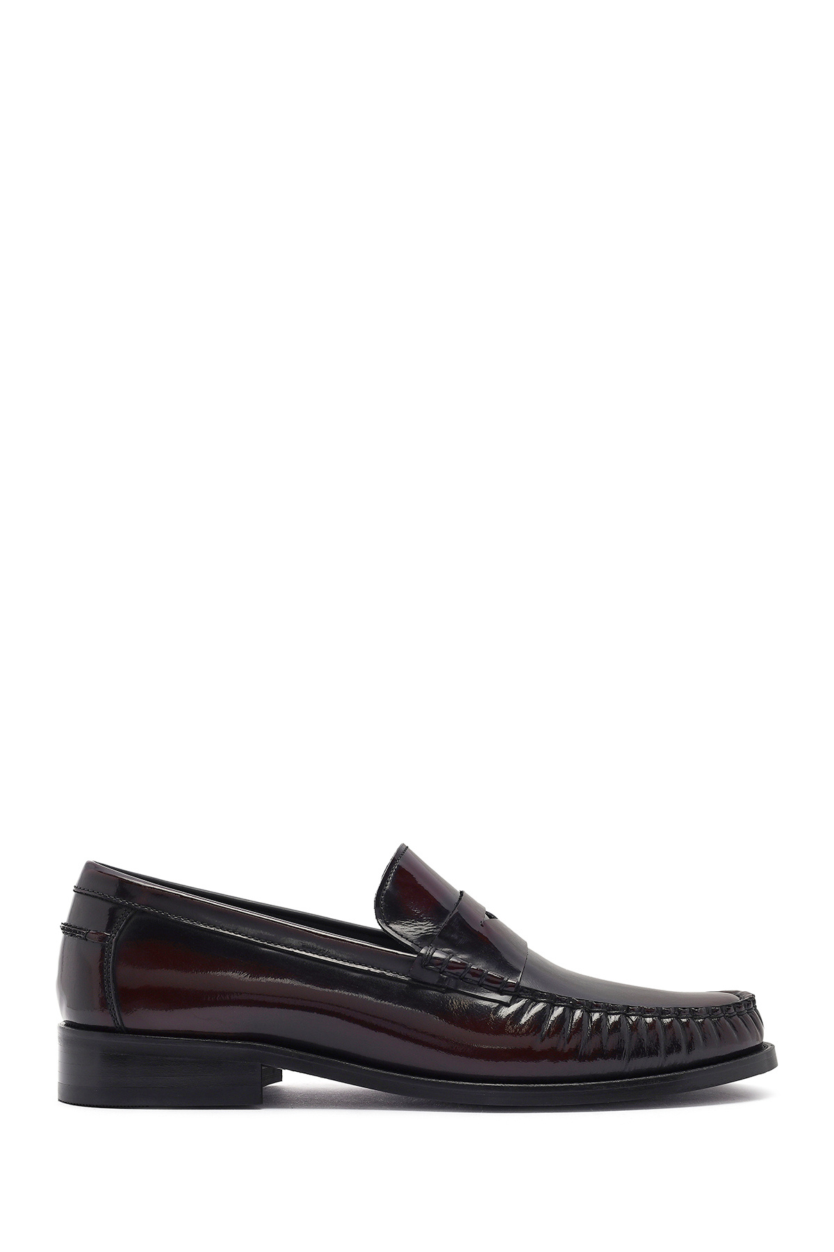Derimod-Men's Burgundy Leather Genuine Leather Classic Penny Loafer Shoes 25Sfd621122 1