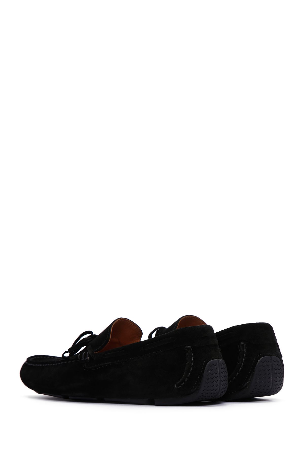 Derimod-Pantofi pentru bărbați din piele de căprioară neagră din piele naturală Penny Loafer Pantofi casual zilnic 25SFD630410 5