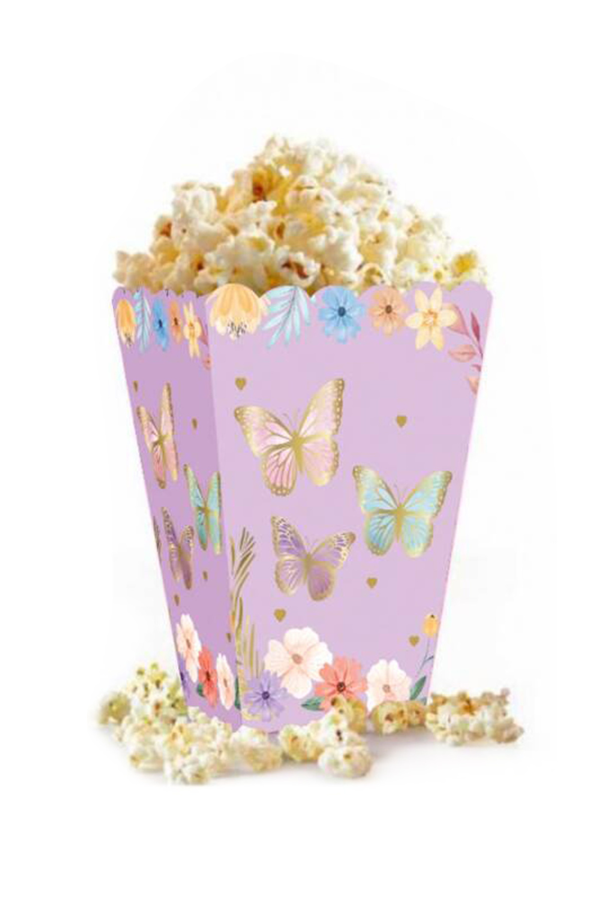 Le Mabelle Lila Kelebek Temalı 8'li Mısır Kutusu
