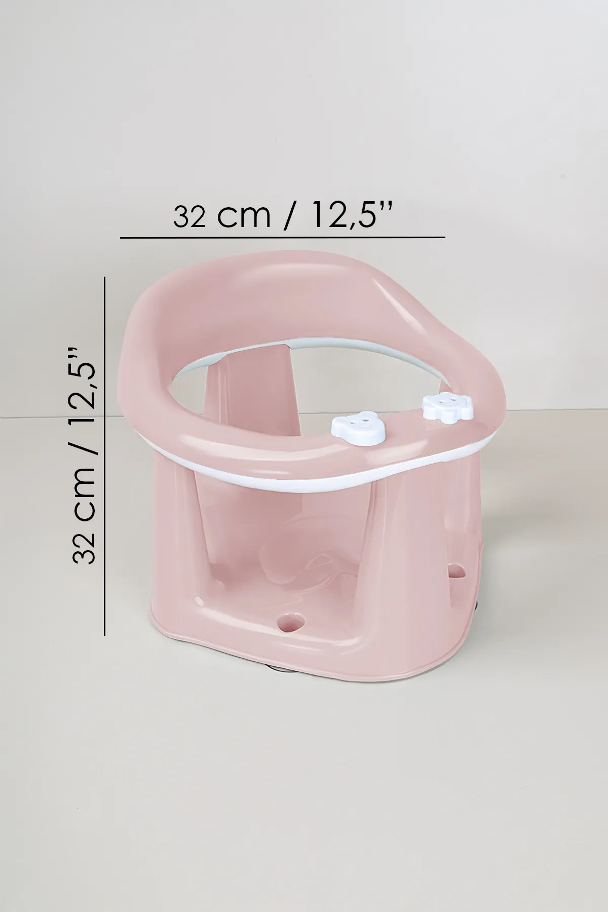 Meleni Baby Vakum Tabanlı Bebek Mama Sandalye Oturağı Oyuncaklı Banyo Oturağı Alt Açma Örtüsü Hediyeli Pembe fotoğrafı 4 (önizleme)