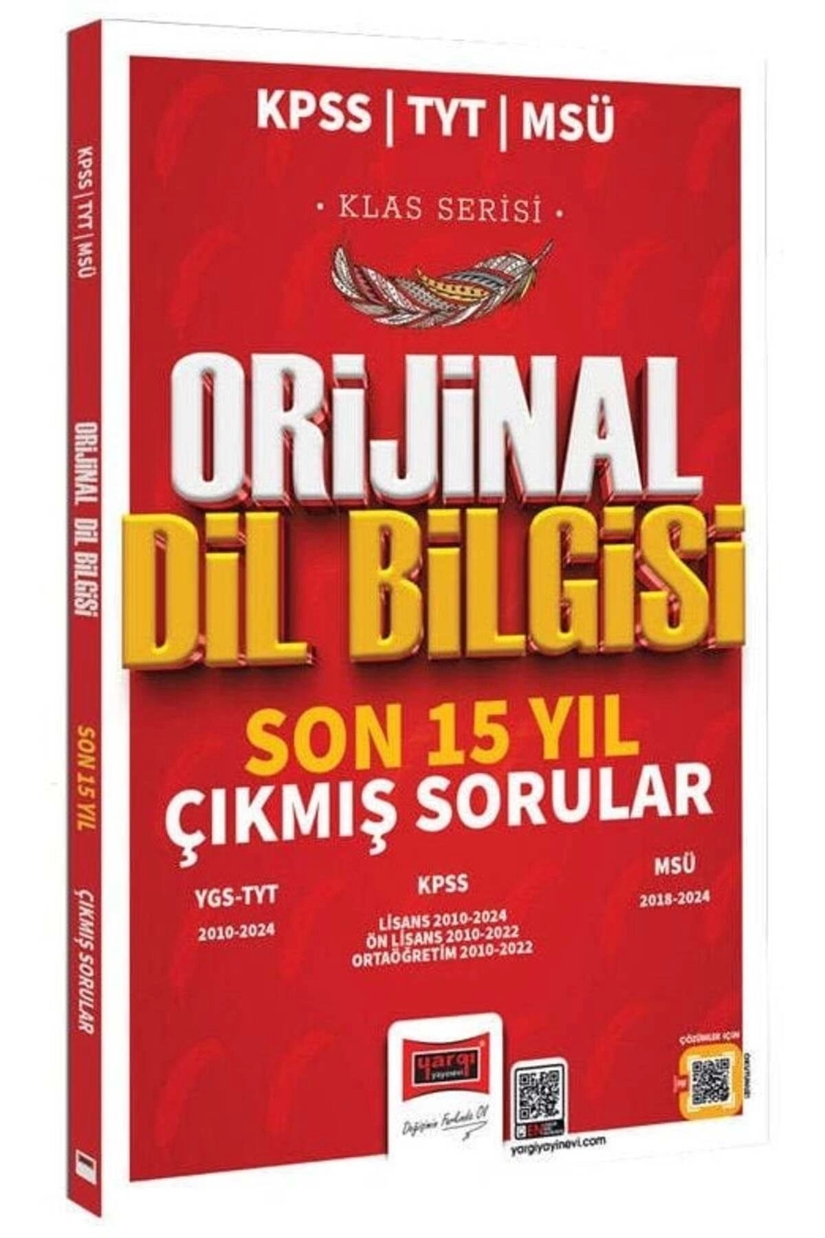 Yargı Yayınları Yargı 2025 KPSS TYT MSÜ Dil Bilgisi Orijinal