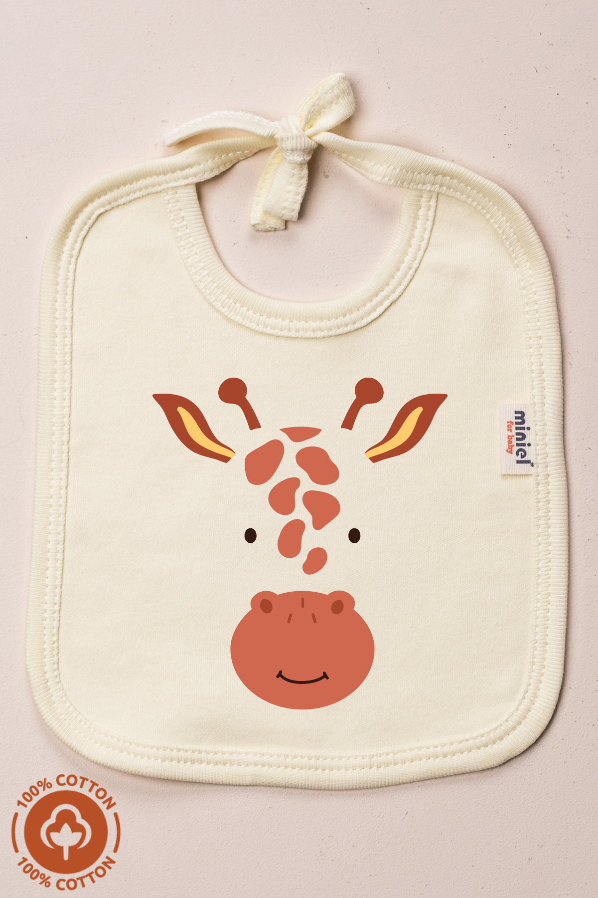 Miniel Unisex Bebek Yenidoğan Penye Organik Pamuklu Hayvan Figürlü 0-3 Ay Bebek Önlüğü 3'Lü Set fotoğrafı 3 (önizleme)