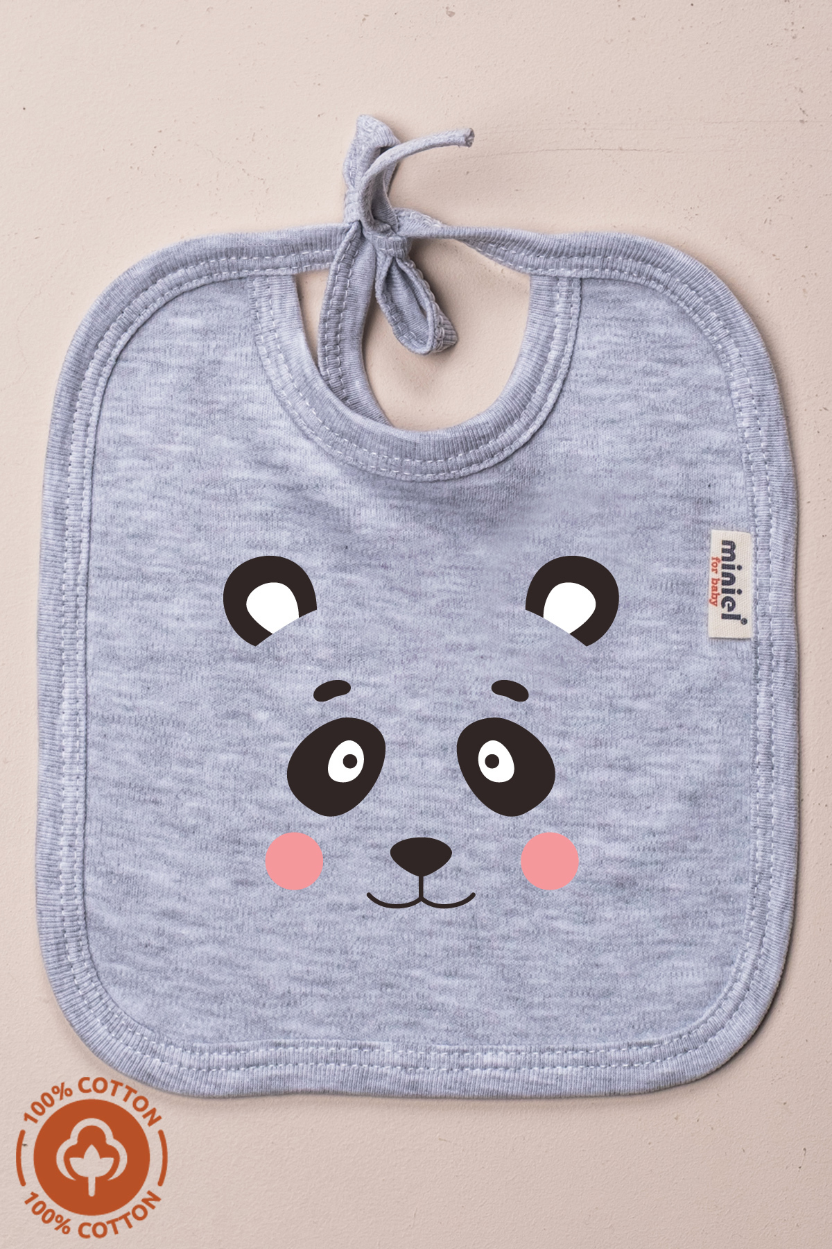 Miniel Unisex Bebek Yenidoğan Penye Organik Pamuklu Hayvan Figürlü 0-3 Ay Bebek Önlüğü 3'Lü Set fotoğrafı 3 (önizleme)