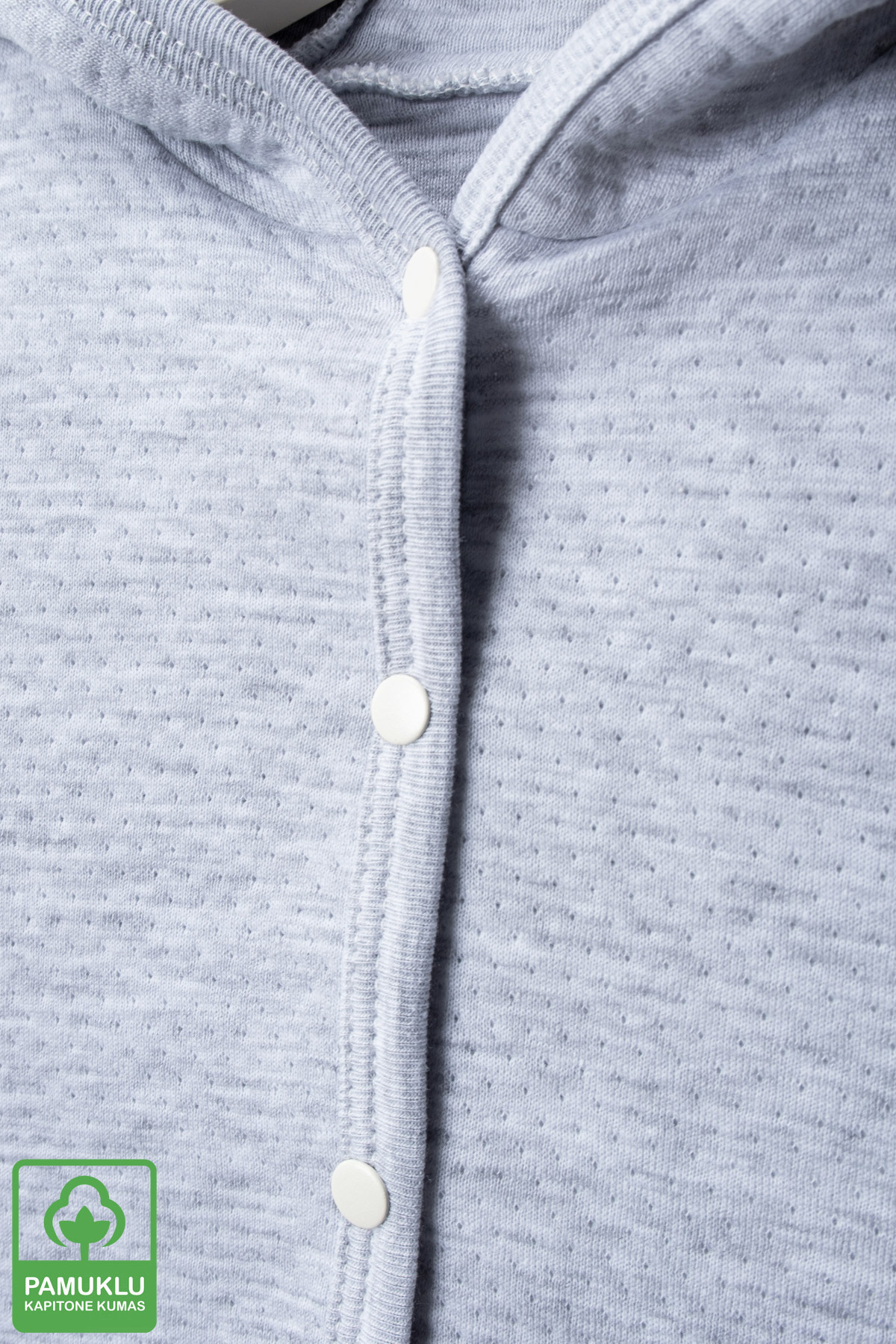 Miniel Unisex Bebek Bear Dude Baskılı Organik Pamuklu 6-9-12-18 Ay Kapitone Bebek Hırka fotoğrafı 2 (önizleme)