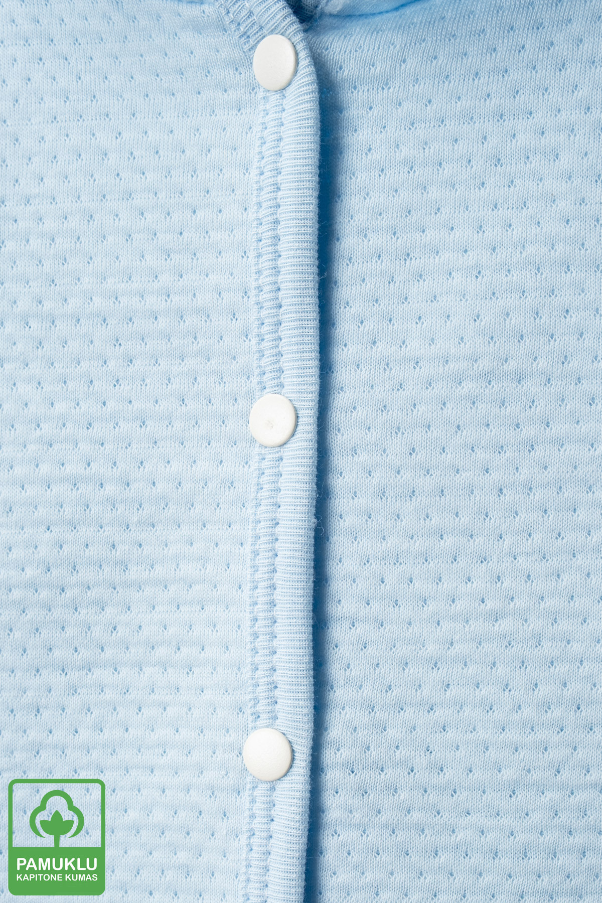 Miniel Unisex Bebek Little Bear Baskılı Organik Pamuklu 6-9-12-18 Ay Kapitone Bebek Hırka fotoğrafı 2 (önizleme)