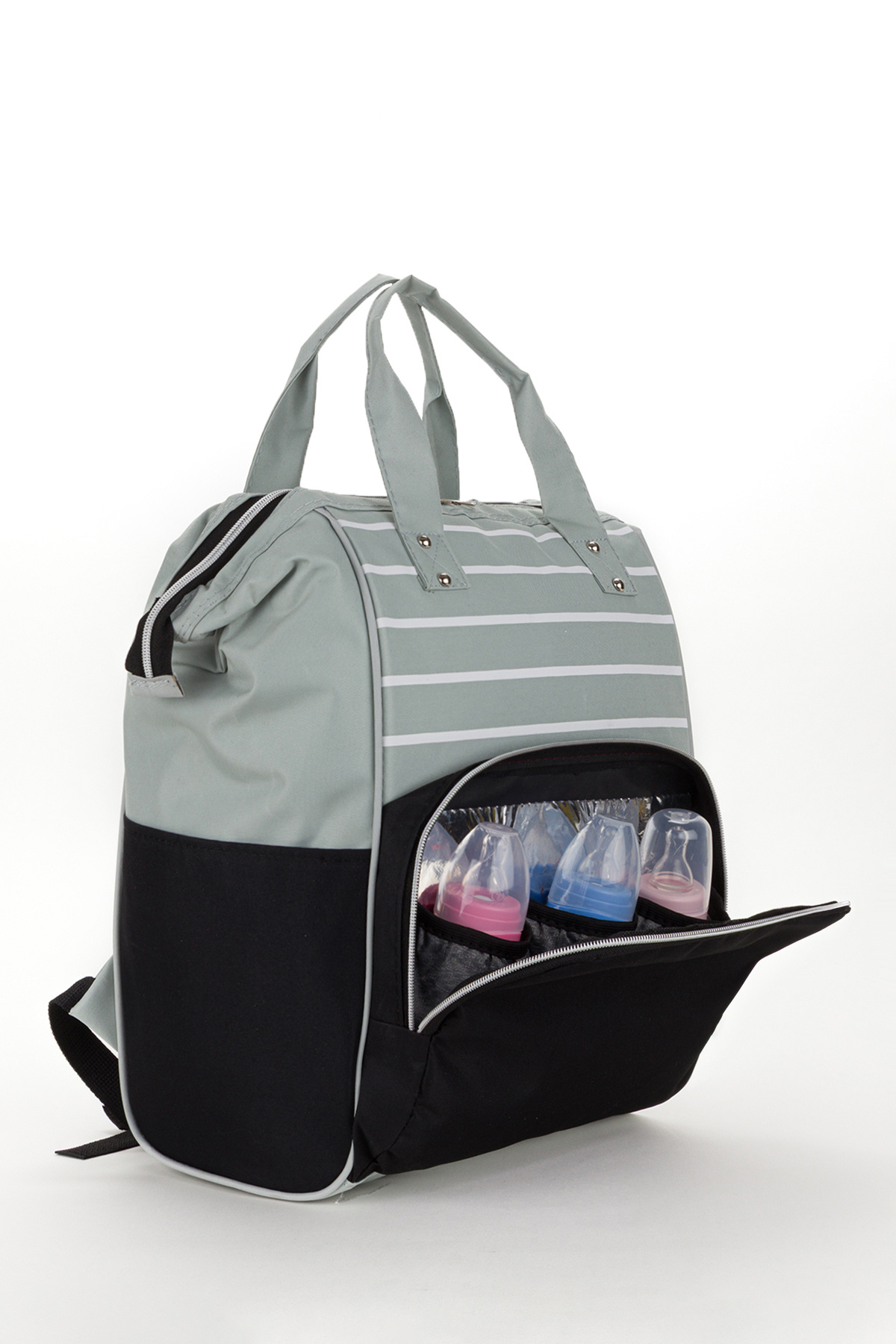 L&M LEGAS MODA Anne Bebek Bakım Sırt Çantası Termal Biberonluk Ve Bebek Arabası Askı Aparatlı fotoğrafı 7 (önizleme)