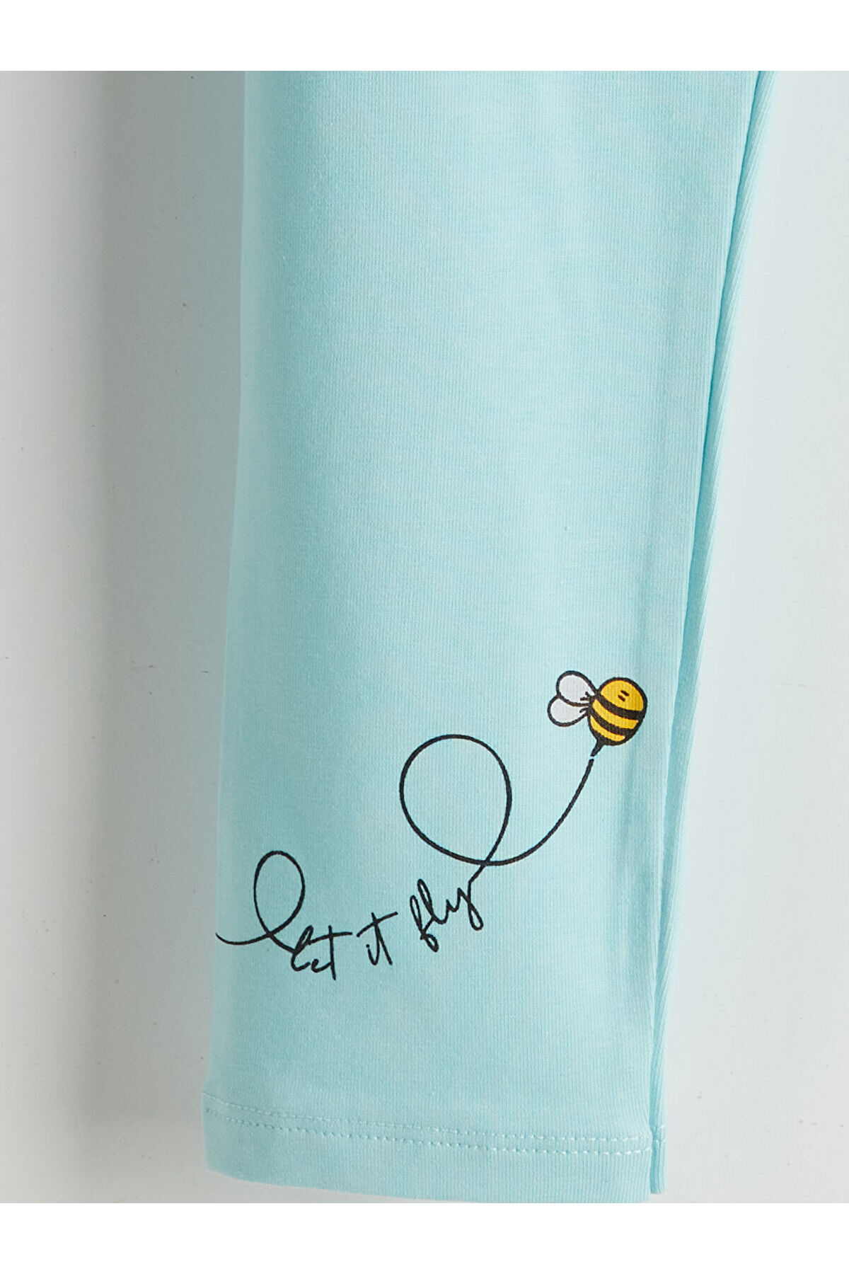 LC Waikiki M&B Collection Turkuaz Beli Lastikli Kız Çocuk Tayt 2'li fotoğrafı 5 (önizleme)