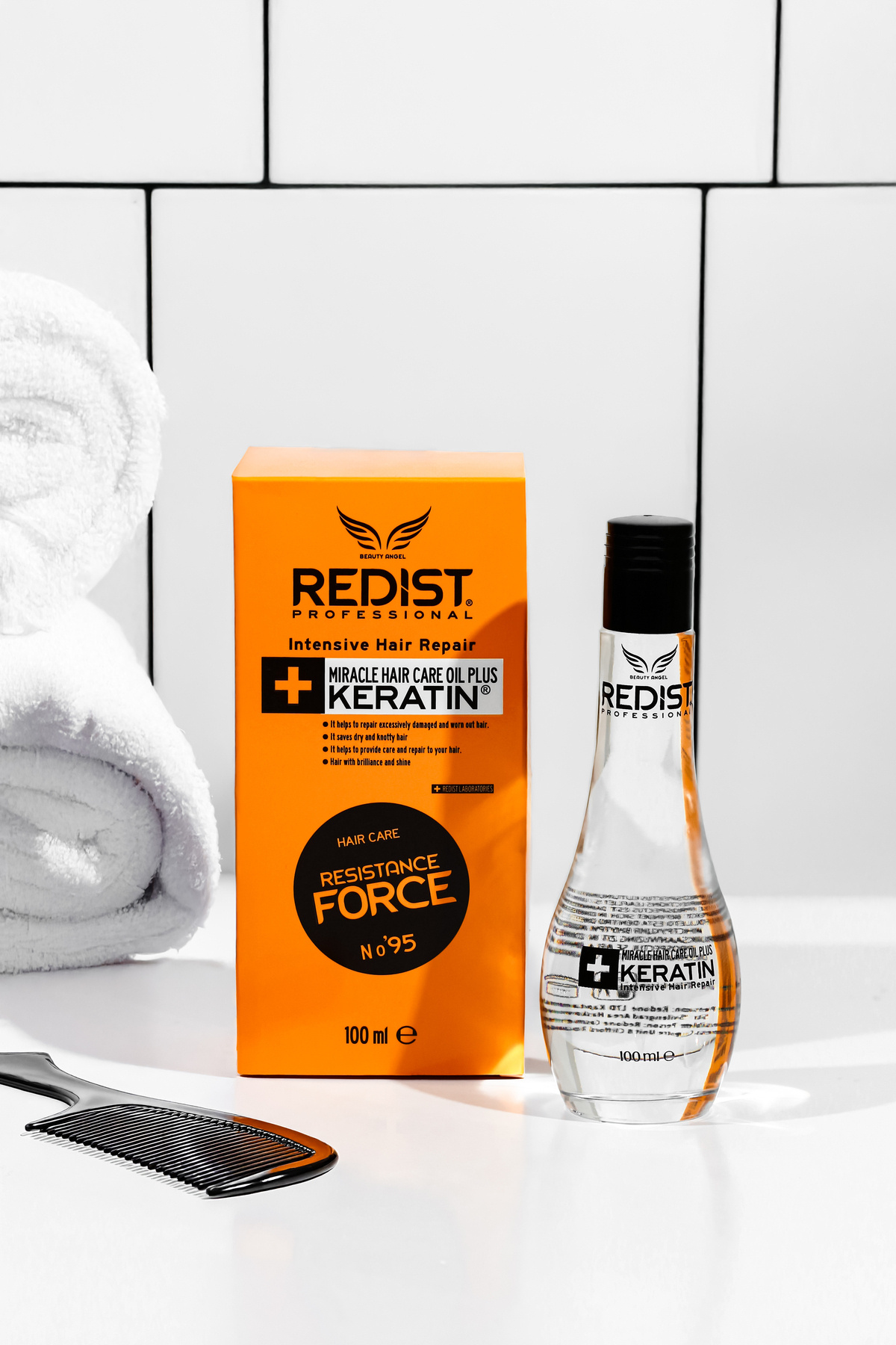 Redist Keratin Saç Bakım Yağı Cam şişe 100 ml – Doğal Onarıcı Formül ile Parlak, Güçlü ve Sağlıklı Saçlar