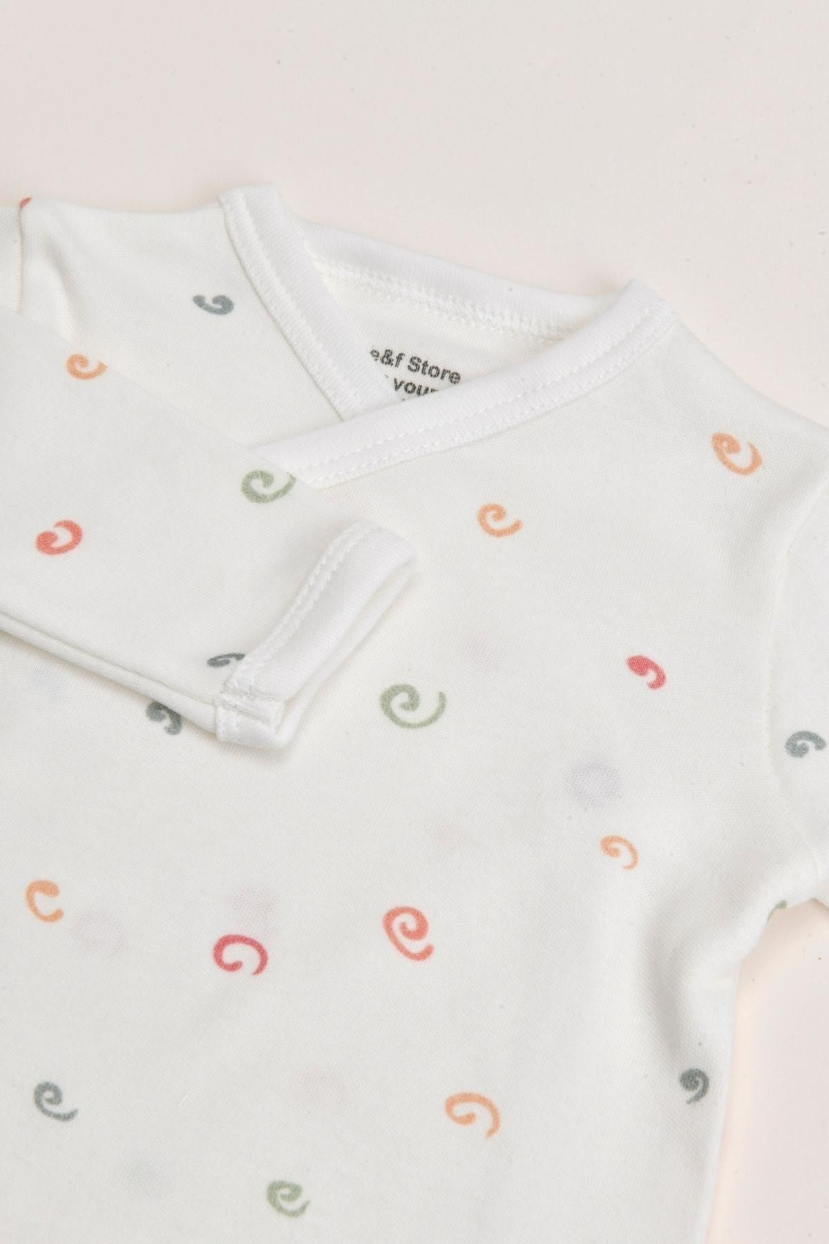 e&f Store 5’li Yenidoğan Hastane Çıkışı Seti - Sertifikalı Ve %100 Pamuklu Kumaş - soyut desenli fotoğrafı 6 (önizleme)