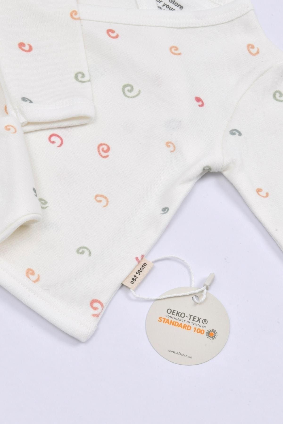 e&f Store 5’li Yenidoğan Hastane Çıkışı Seti - Sertifikalı Ve %100 Pamuklu Kumaş - soyut desenli fotoğrafı 7 (önizleme)