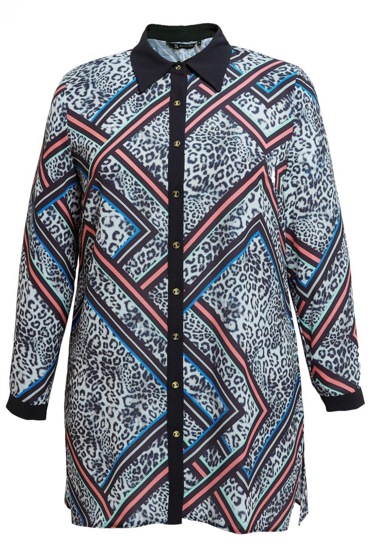 آلوینا تونیک سایز بزرگ طرحدار ۲۰۴۰۷ آلوینا تونیک سایز بزرگ طرحدار ۲۰۴۰۷