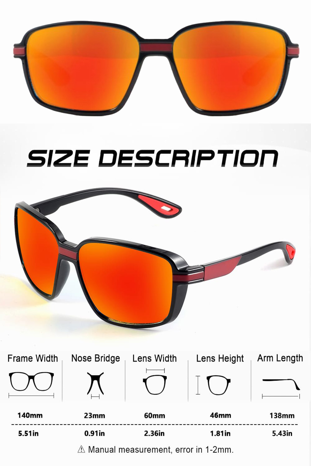JUDAS-S19 Polarized Driving Sports Activity Sunglasses 5
