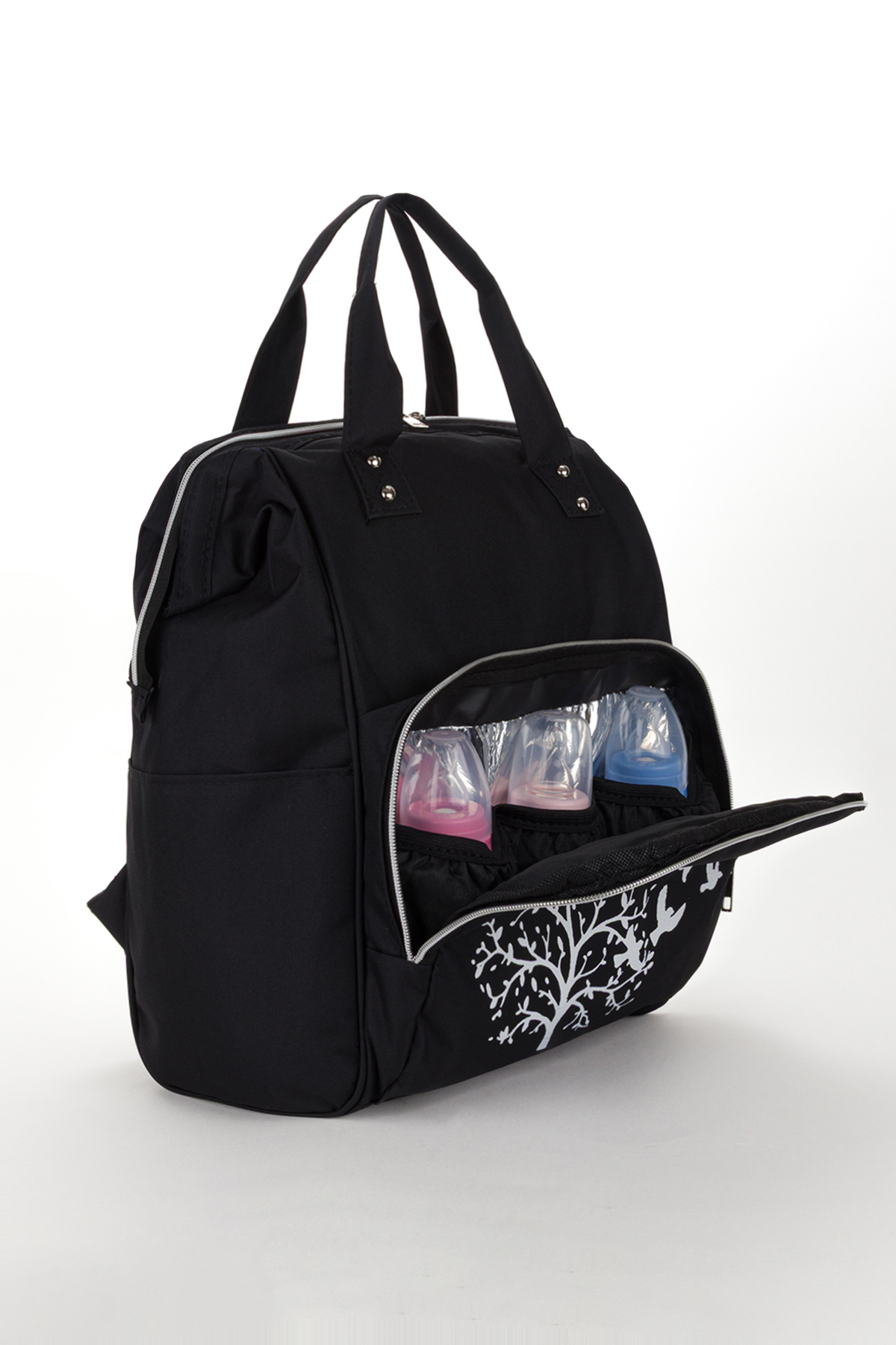 Yerli Anne Bebek Bakım Sırt Çantası Biberon Termos Gözlü Metal Kancalı Puset Askı Aparatı Hediye fotoğrafı 7 (önizleme)