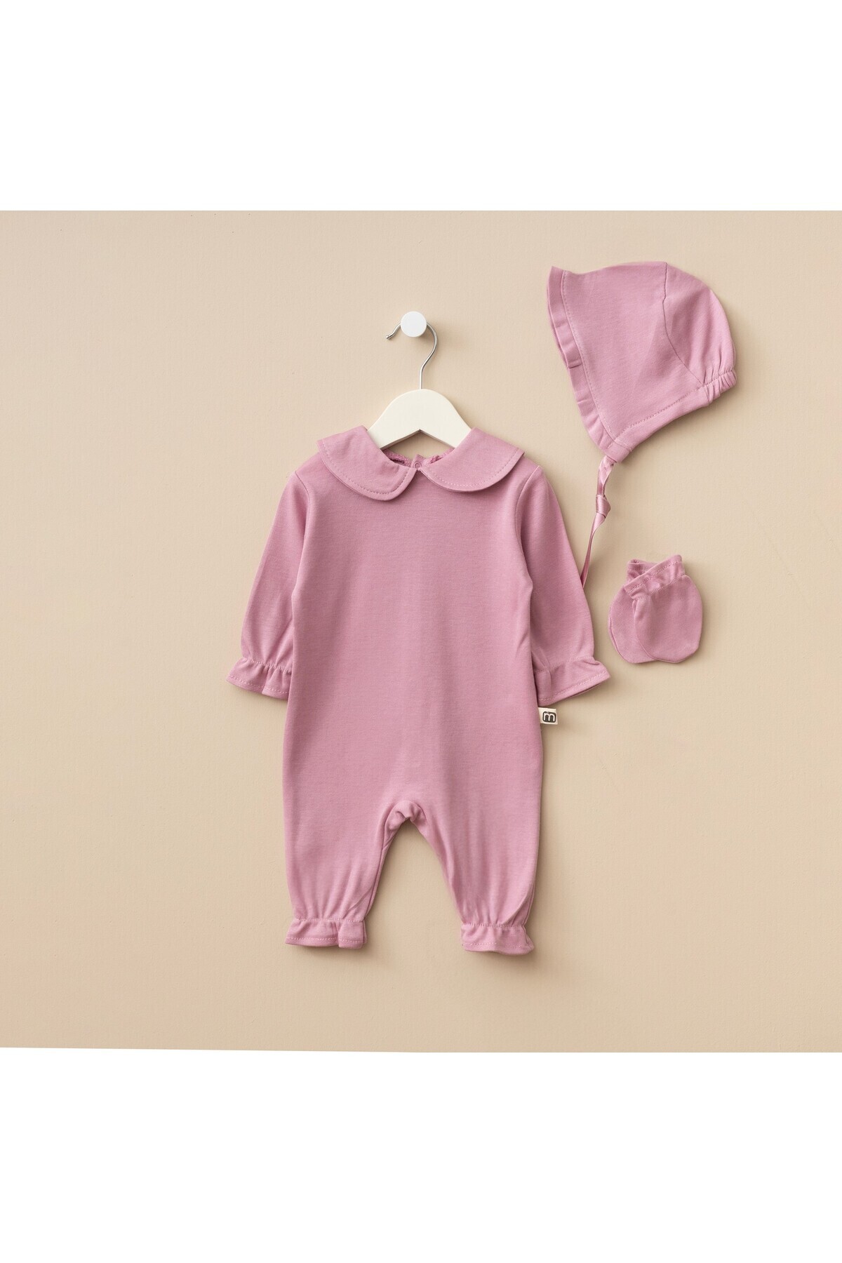 Minimus Yeni Doğan Kız Bebek Pamuk Tulum Hastane Çıkışı Özel Gün Takım Mevlüt Babyshower Düğün Nişan Hediye fotoğrafı 2 (önizleme)