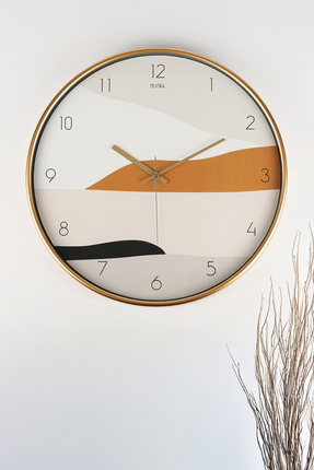 Muyika Design Muyika Pino Gerçek Cam 42 Cm Sessiz Mekanizma Duvar Saati