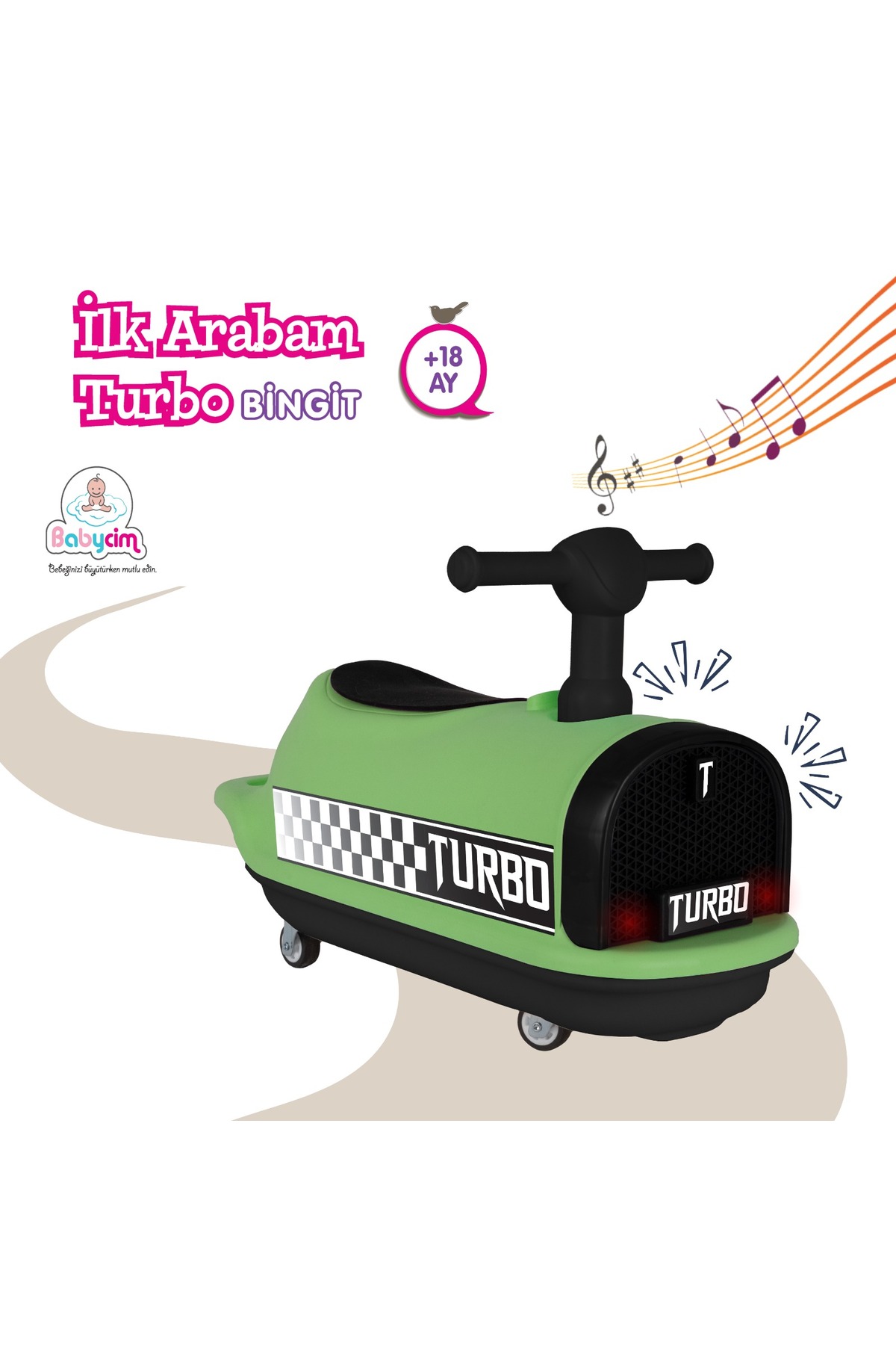 Genel Markalar SCOOTER ÇOCUK BİSİKLETİ İLK ARABAM TURBO BİNGİT ARABA - YEŞİL fotoğrafı 2 (önizleme)