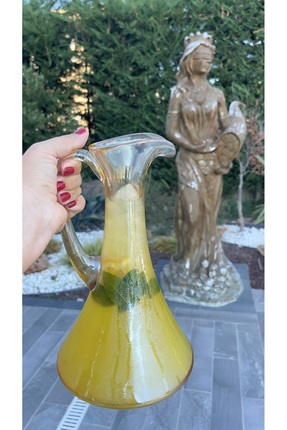 miras home Bal Renkli Elite Mısır Model El Yapımı Cam Sürahi