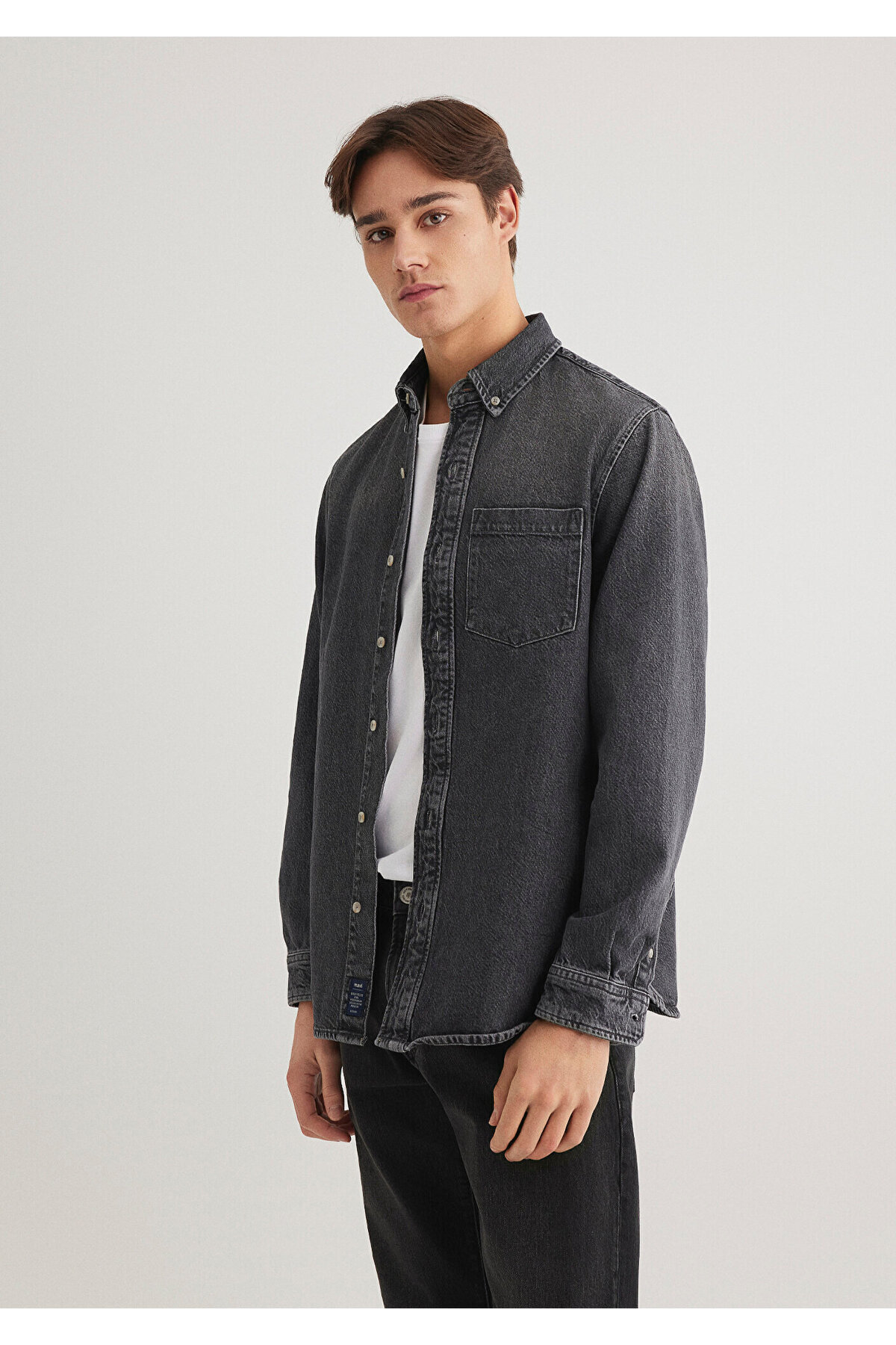 Mavi-Jayden Anthracite Classic Denim Jeans Shirt - Regular Fit 0211065 -89415 2