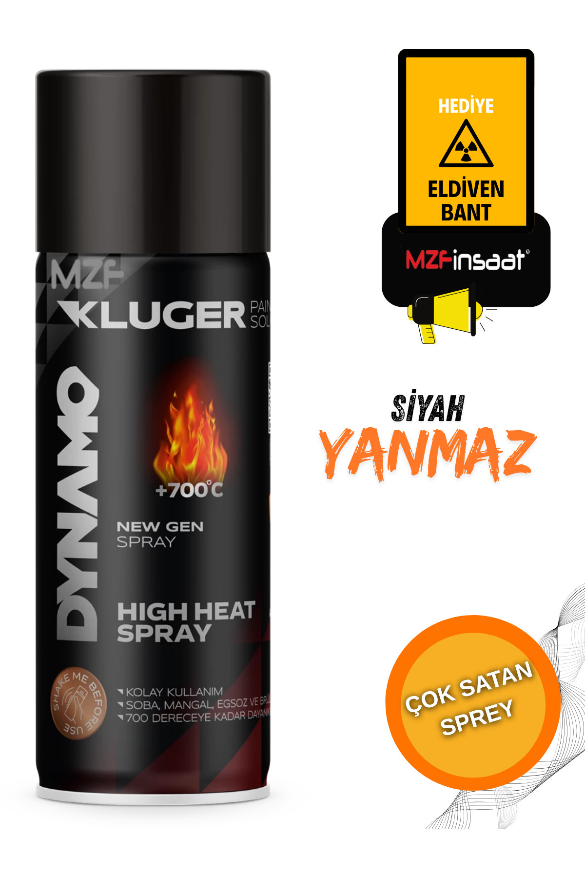 MZF 700°C Isıya Dayanıklı Boya 400 Ml