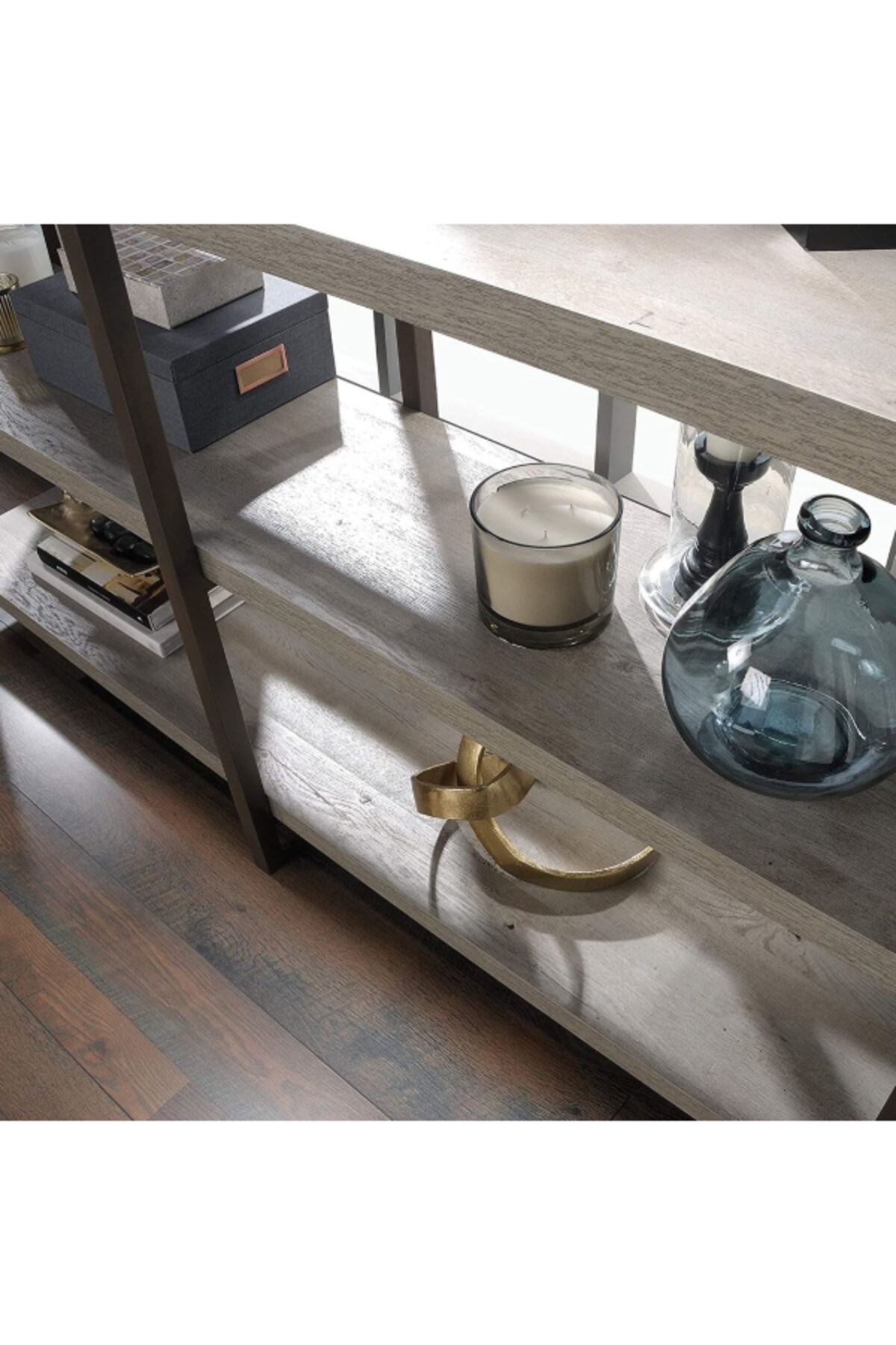Sauder-Manhattan Gate Open Shelving Rectangular Console Table 5