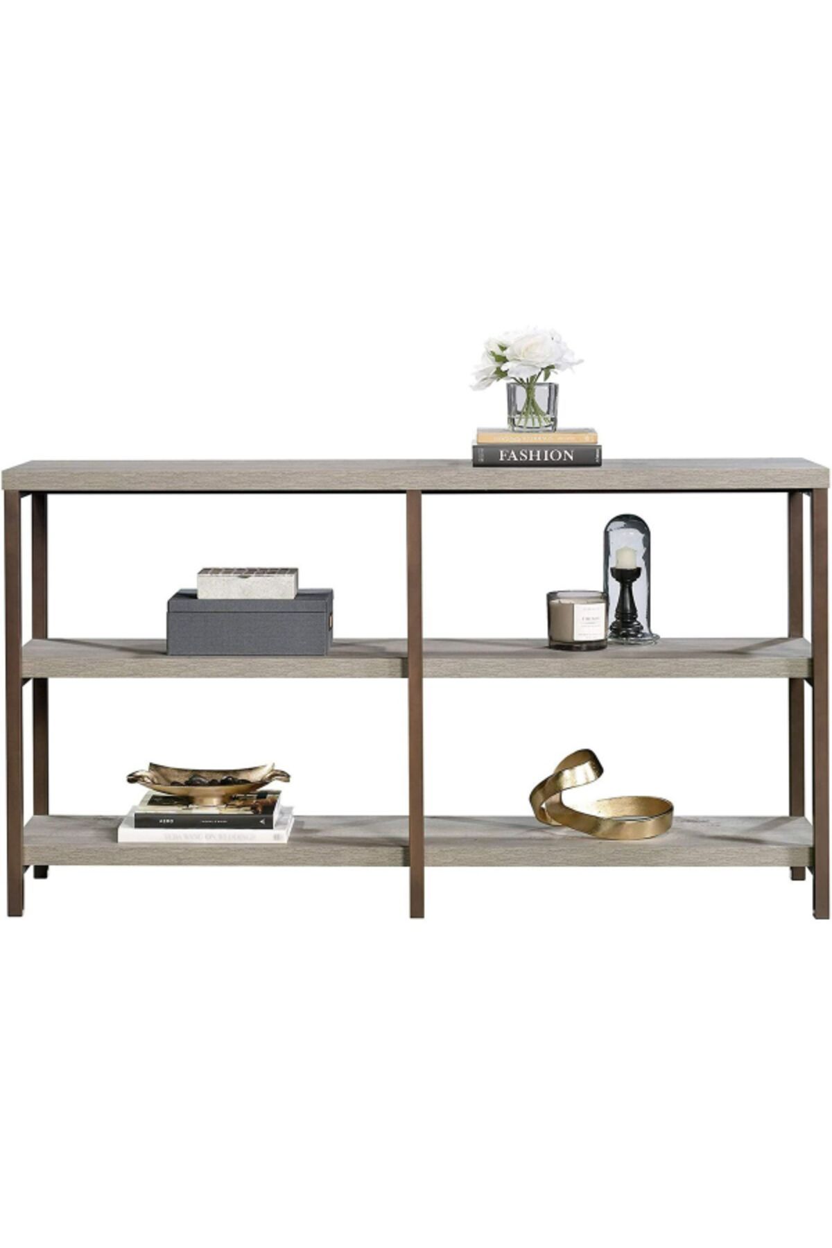 Sauder-Manhattan Gate Open Shelving Rectangular Console Table 3