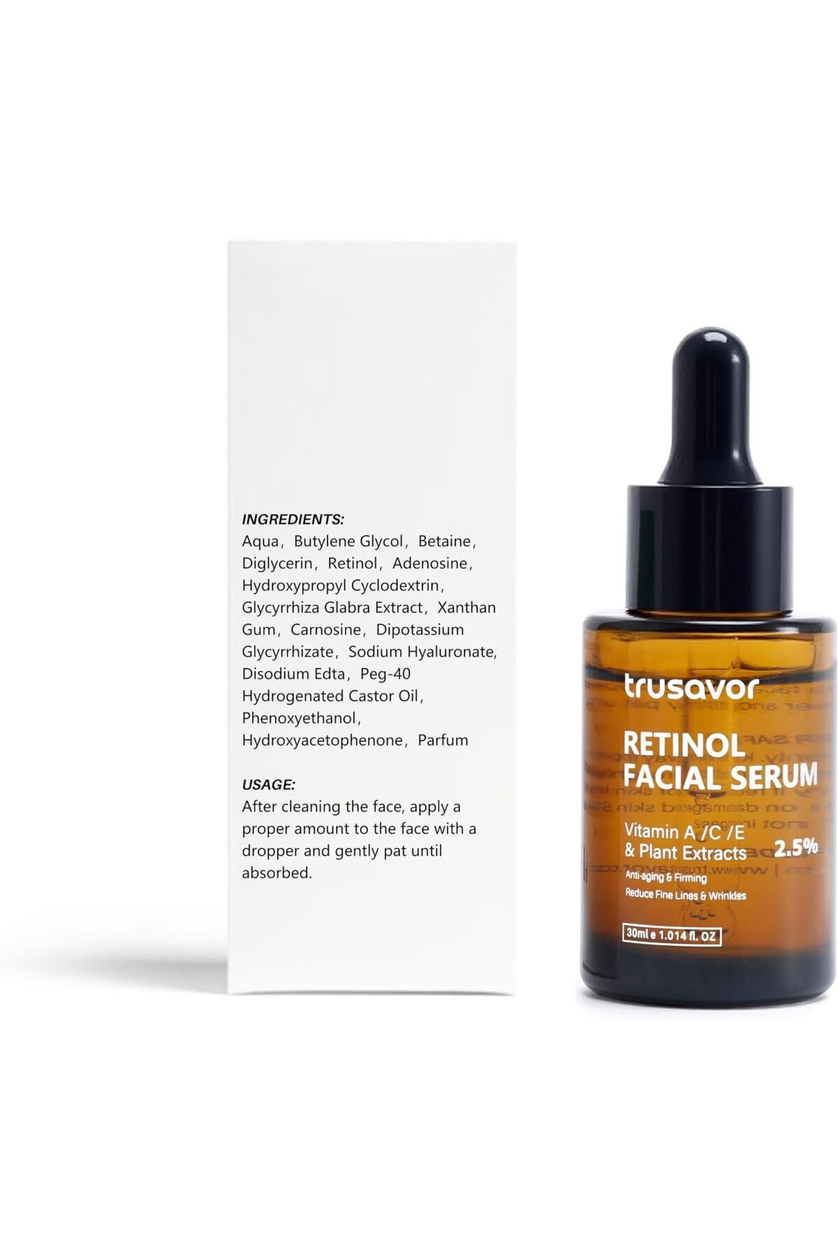 Trusavor-Retinol Face Serum by Trusavor, 2.5% with Vitamin A/C/E and Plant Extracts, 30ml 7