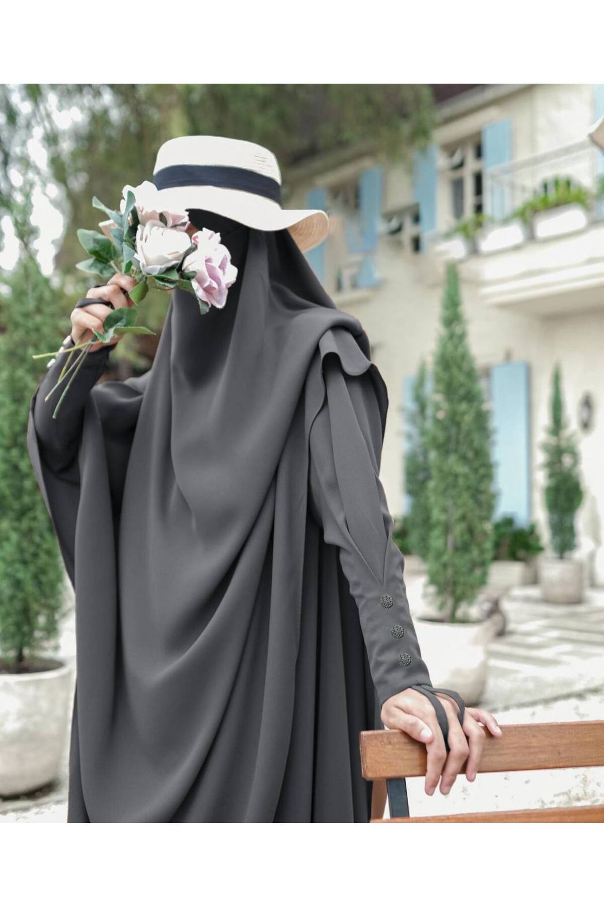 AYNUR TEKSTİL  2Lİ TAKIM TESETTÜR ÇARŞAF ELBİSE - ELBİSE VE SUFLE