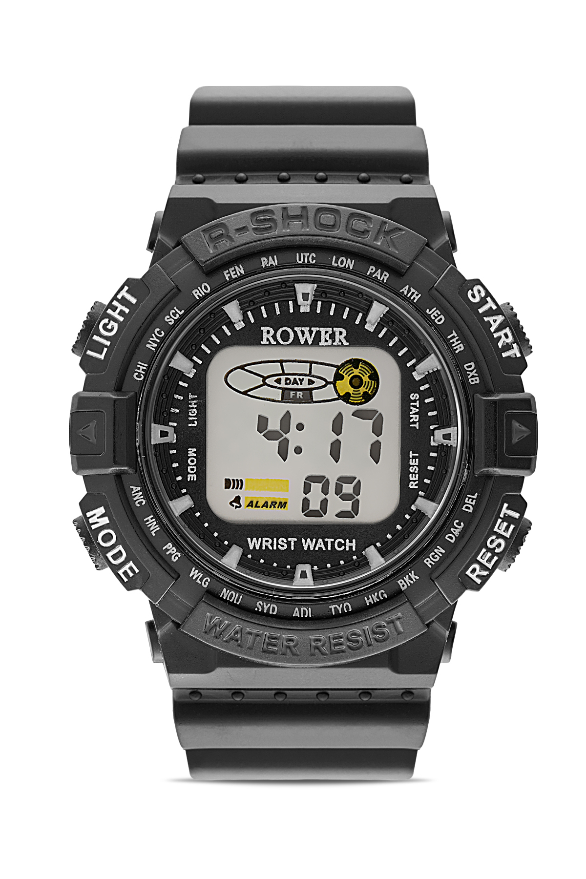 RWR Collection Young-Child Digital Black Silicone Wrist Watch TCTSR004901S0297