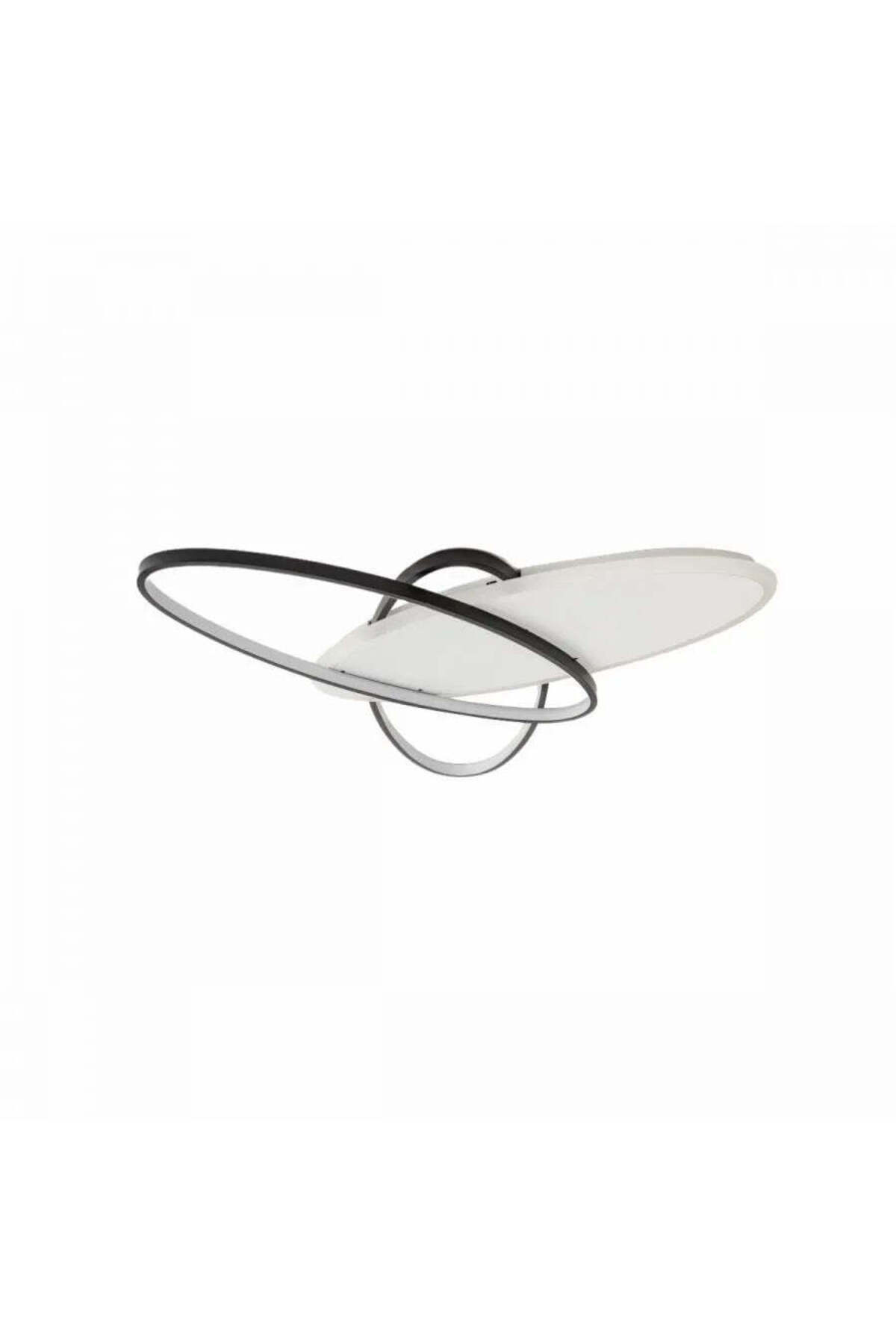 KORMAN TECHNIK-LED Chandelier with Remote Control LIGURIA 81W, 3 Ovals, Dimmable, Black White 3