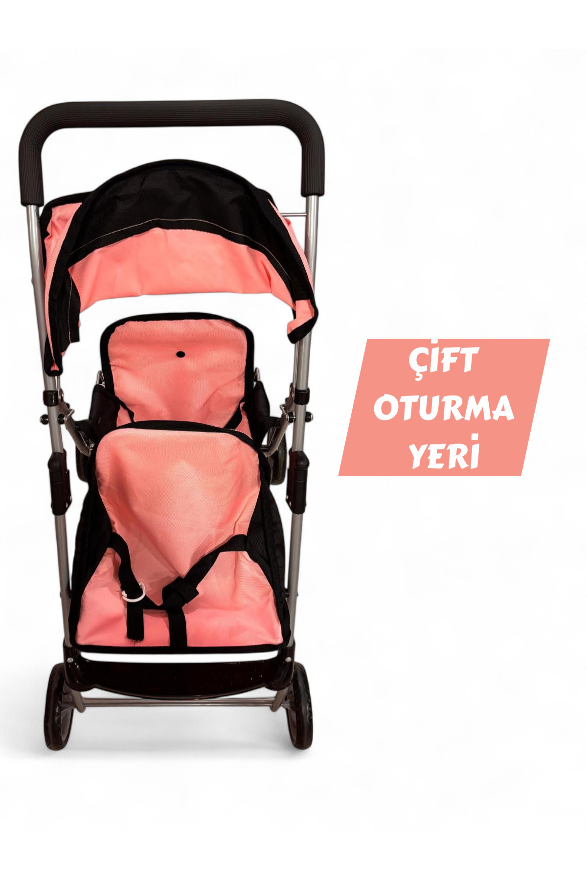 YILDIRIM OYUNCAK Katlanabilir Metal Dayanıklı Gövde 64 cm Tenteli Gölgelikli Oyuncak Bebek Arabası 3 Tekerli fotoğrafı 7 (önizleme)