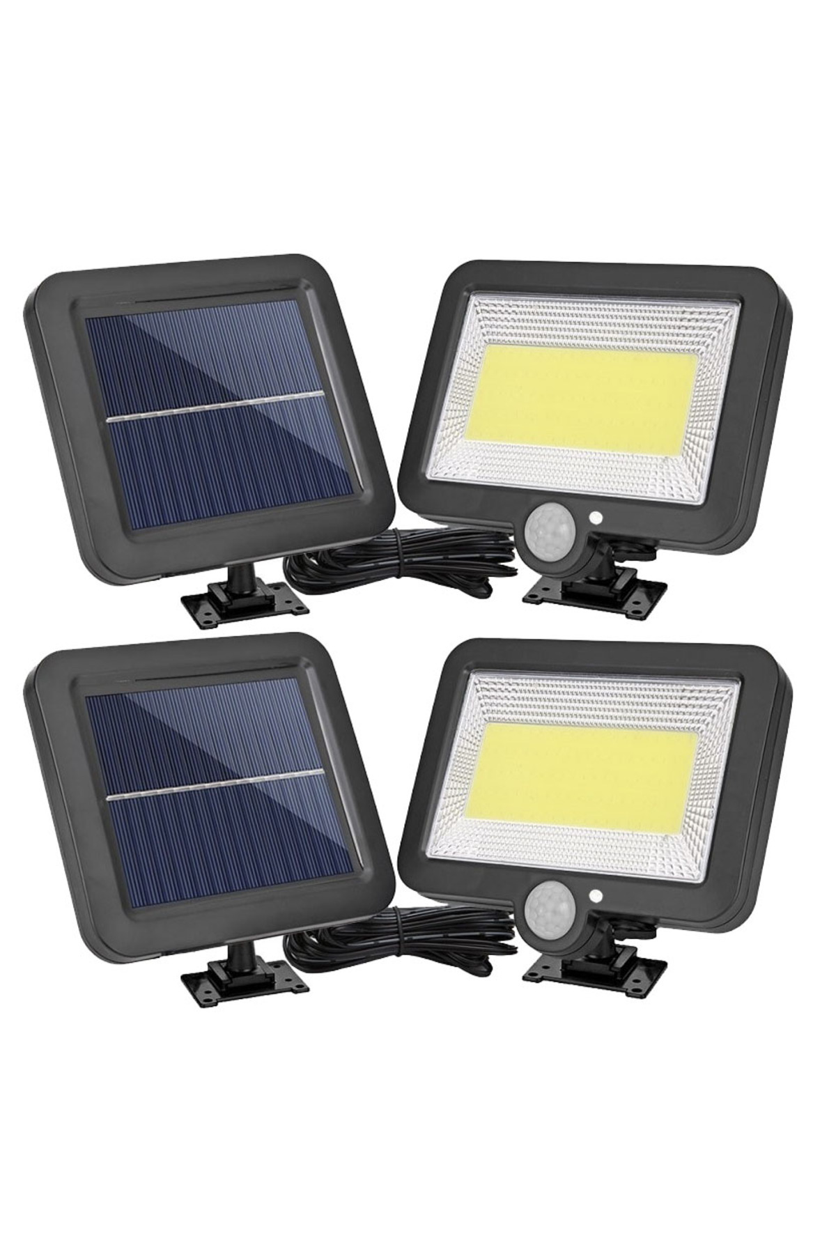 K KATHODE-Set of 2 x solar lamp, 100 x COB LED - 1, motion and light sensors, remote control, 1200mAh 1