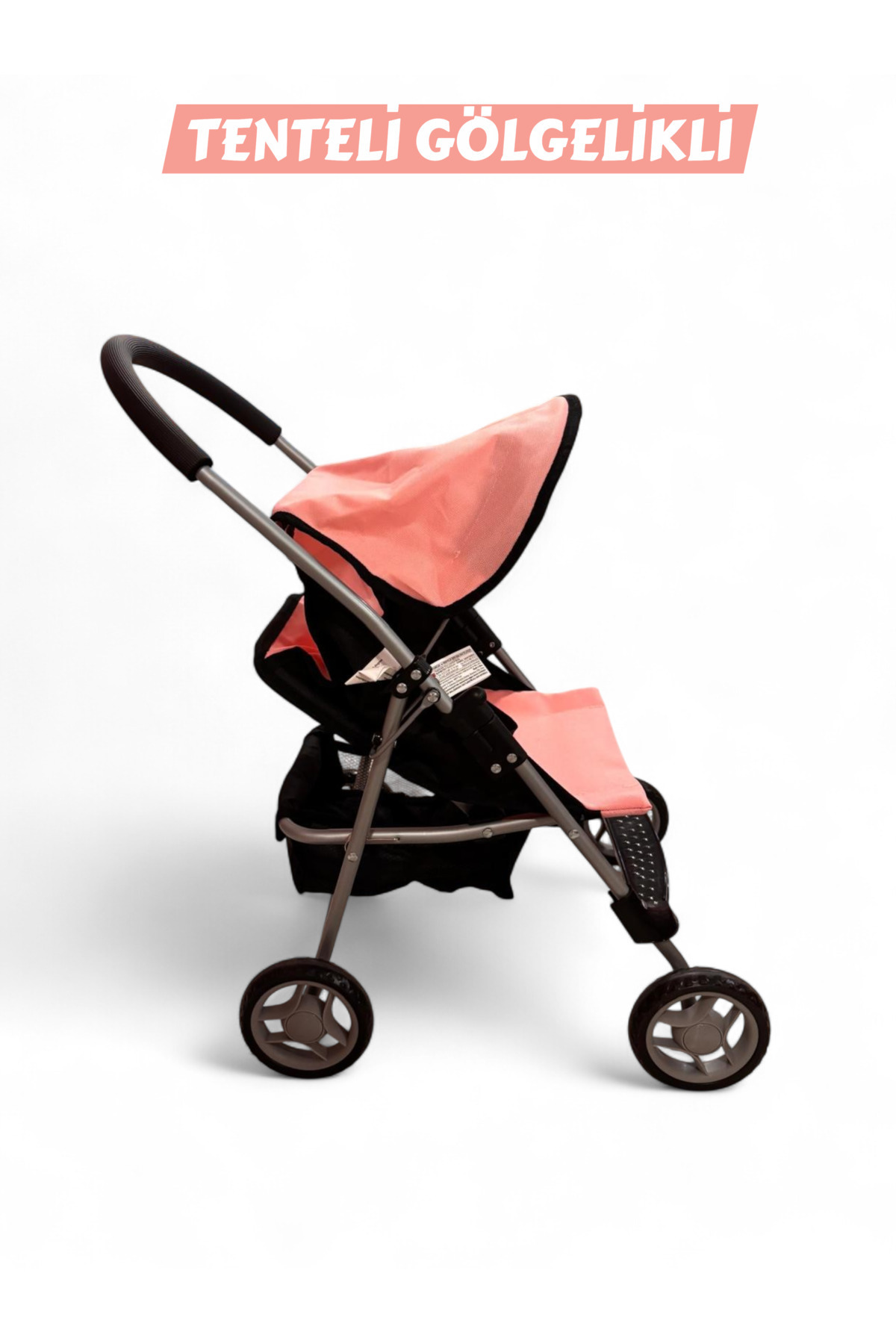 YILDIRIM OYUNCAK Katlanabilir Metal Dayanıklı Gövde 64 cm Tenteli Gölgelikli Oyuncak Bebek Arabası 3 Tekerli fotoğrafı 6 (önizleme)