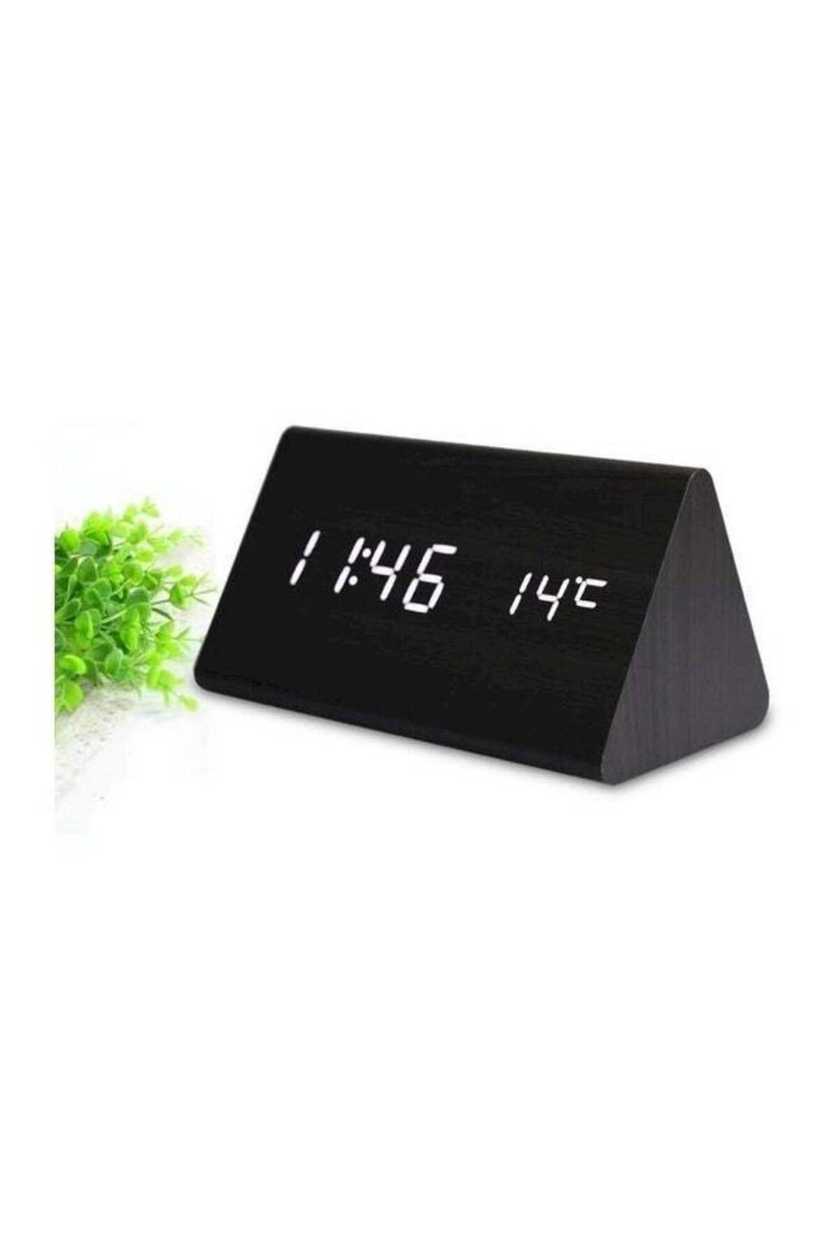 Generic-Led Wood Grain Alarm Clock With Temperature Display 1
