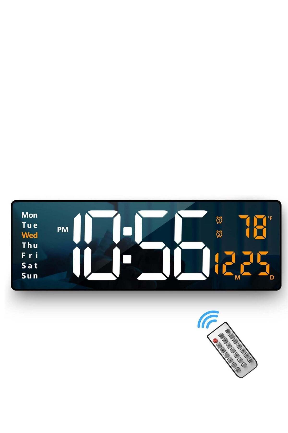 Generic-JAJEEK Large Display Digital Wall Clock, 16.2 Inch LED Digital Clock with Remote Control â€“ Auto D 1