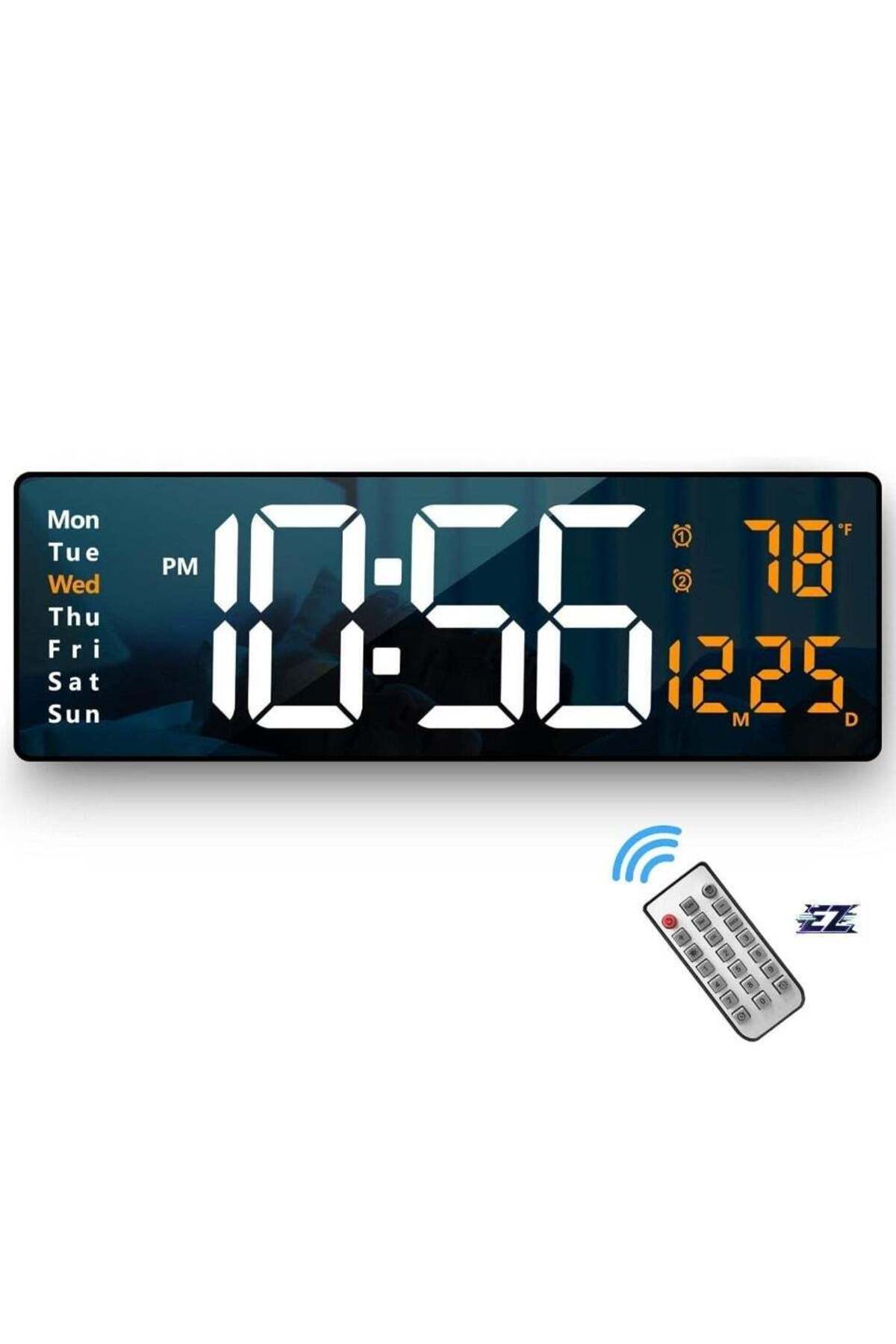 Generic-JAJEEK 16.2-Inch LED Digital Wall Clock with Remote Control â€“ Auto Brightness, Date, Week & Tempe 1